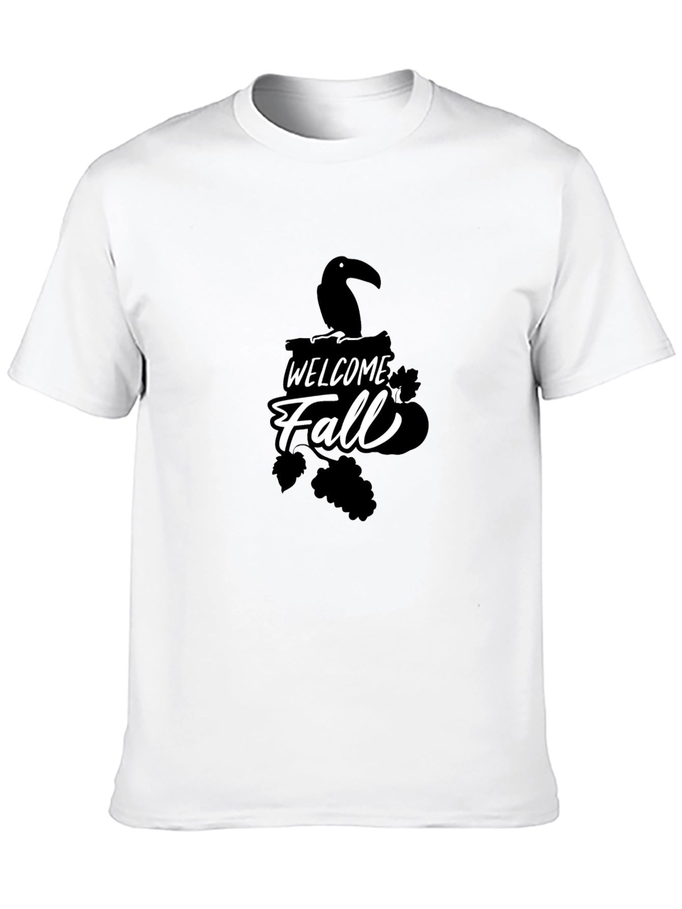 Welcome Fall Toucan Graphic Tee - Black T-Shirt