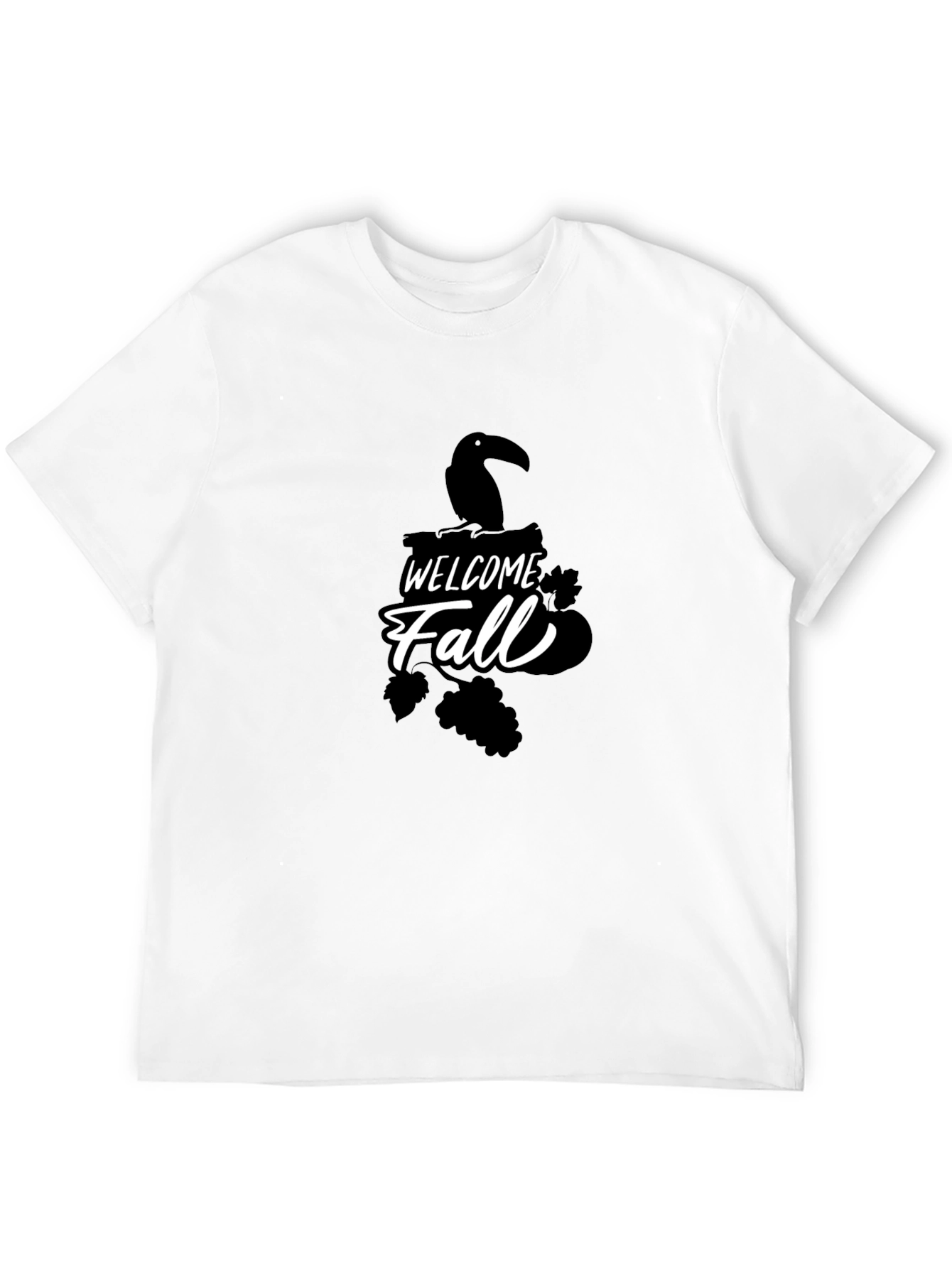 Welcome Fall Toucan Graphic Tee - Black T-Shirt
