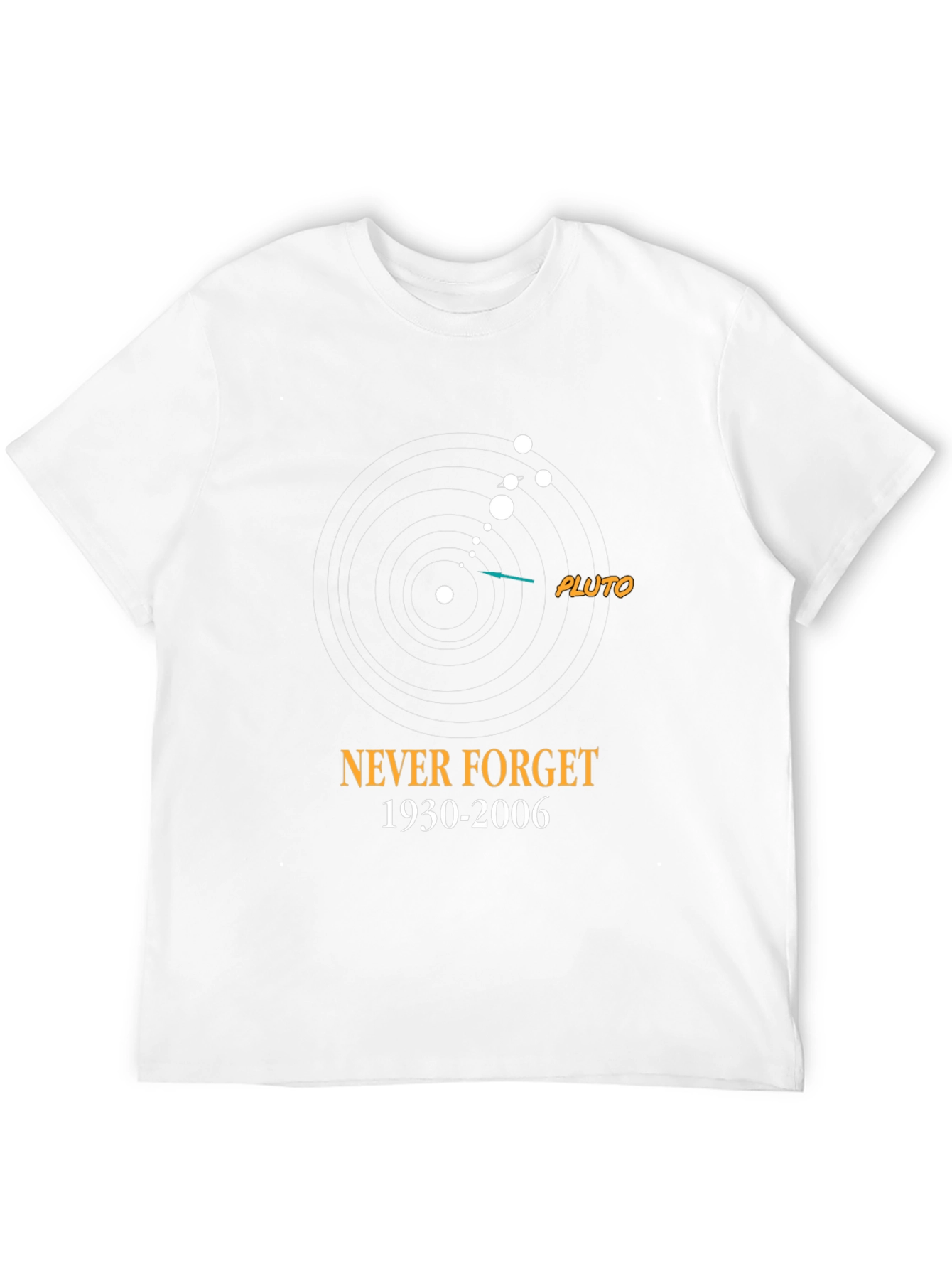 Never Forget Pluto Black Graphic Tee