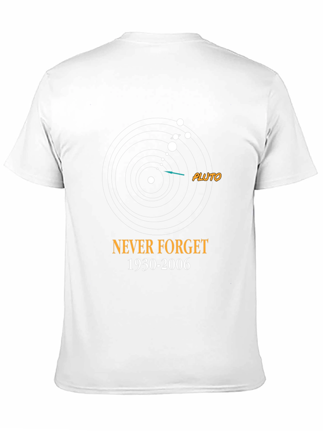 Never Forget Pluto Black Graphic Tee