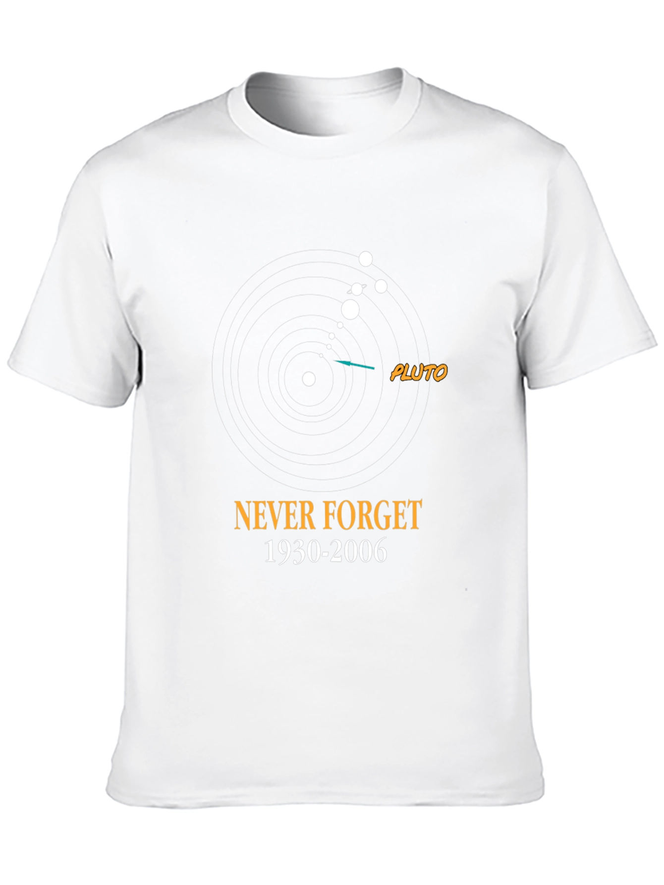 Never Forget Pluto Black Graphic Tee