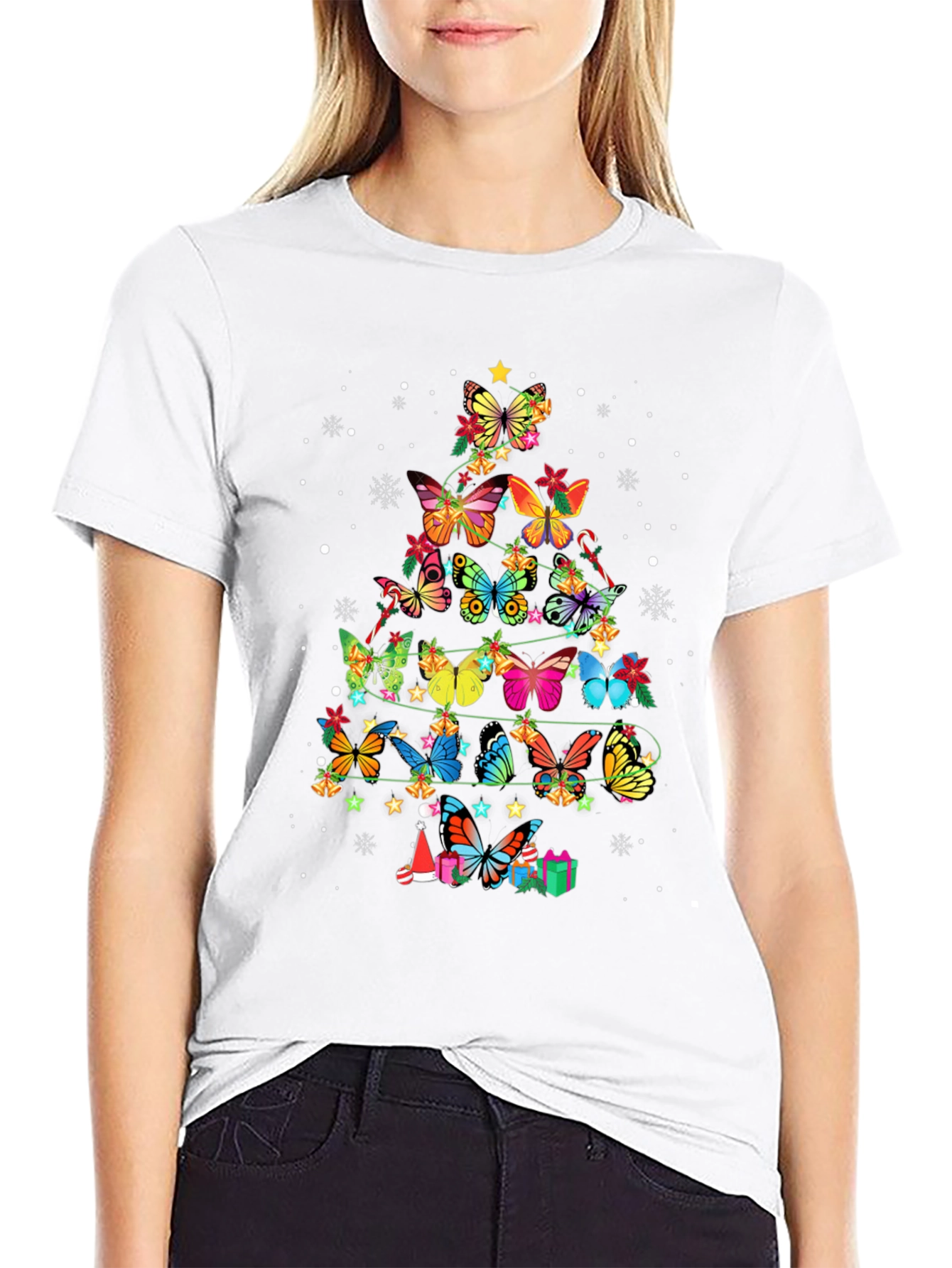 Butterfly Christmas Tree T-Shirt