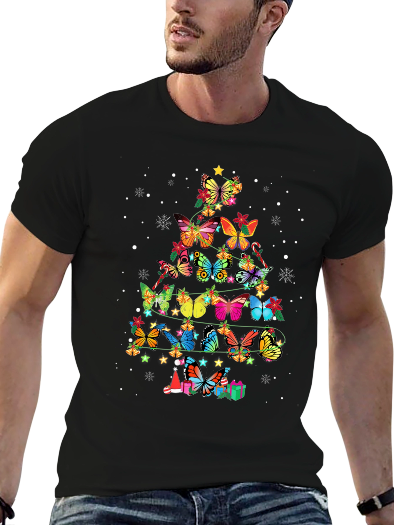 Butterfly Christmas Tree T-Shirt