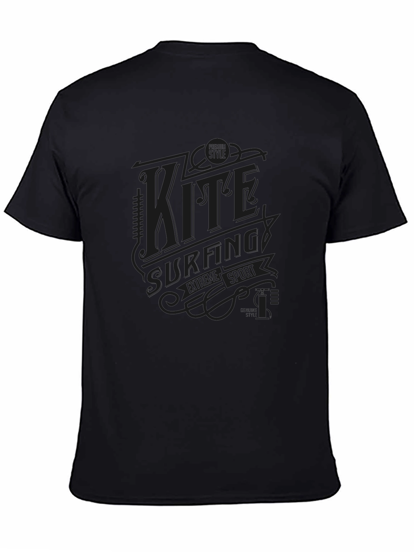 Kitesurfing Sport T-Shirt - Black