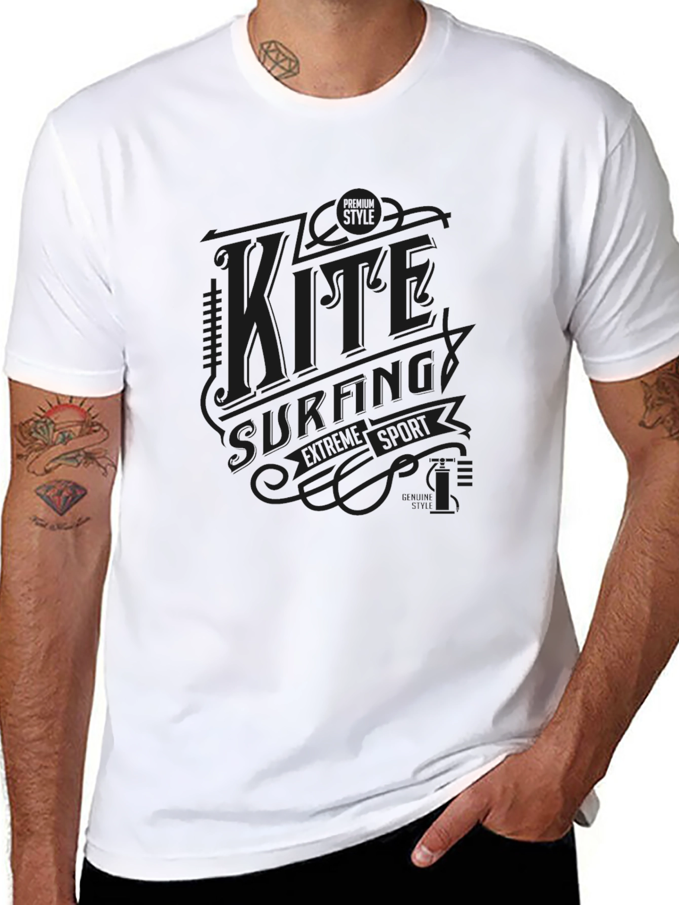 Kitesurfing Sport T-Shirt - Black