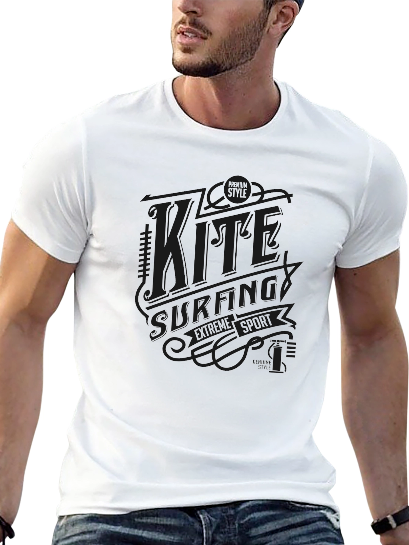 Kitesurfing Sport T-Shirt - Black