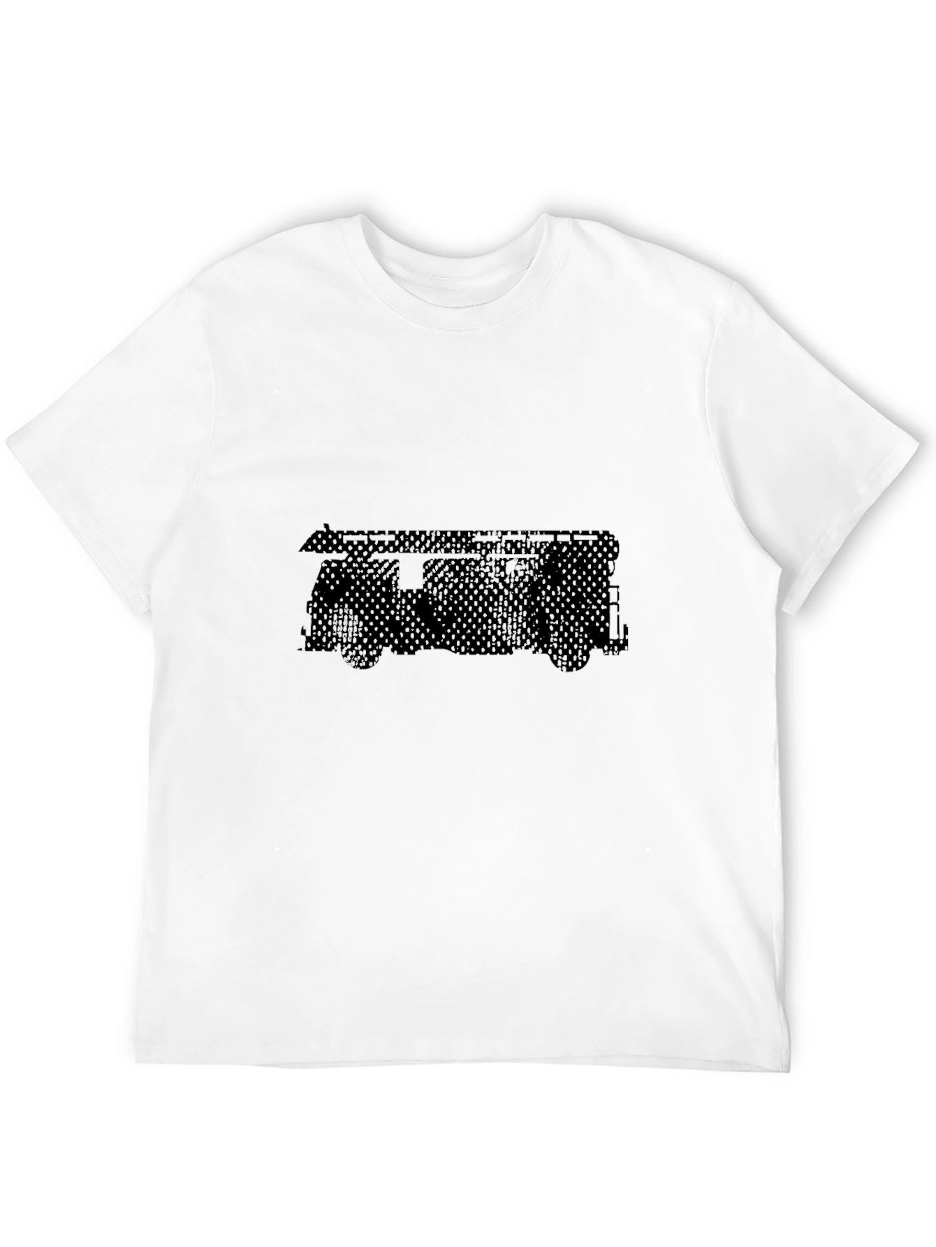 Mens Black Graphic Tee - Van Design