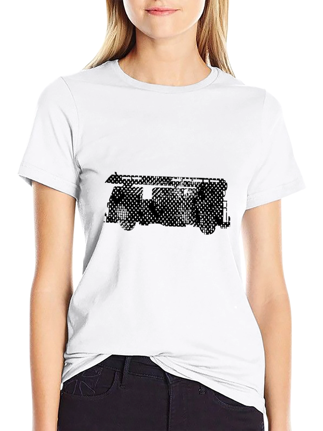 Mens Black Graphic Tee - Van Design