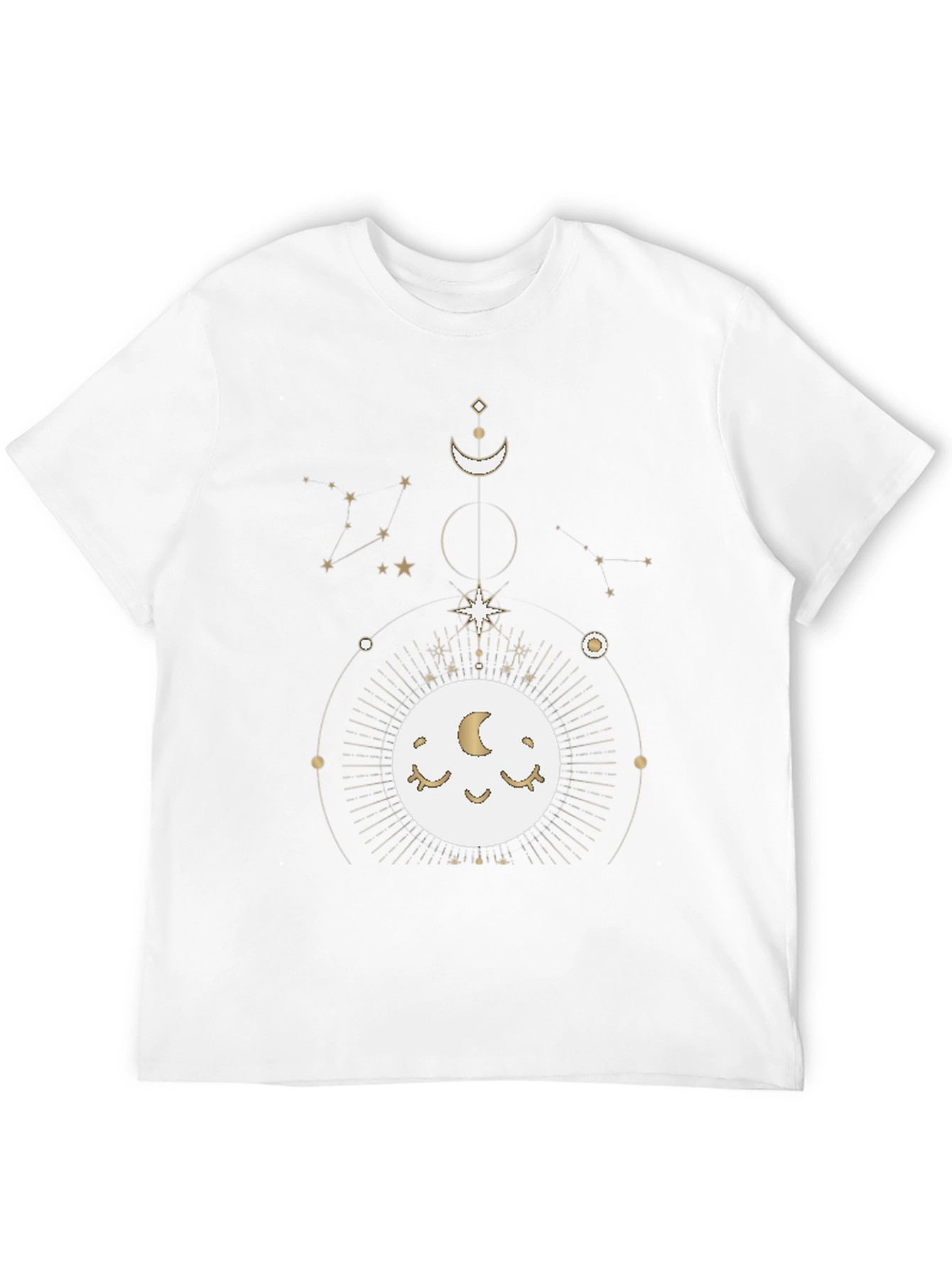 Celestial Moon Graphic Black T-Shirt