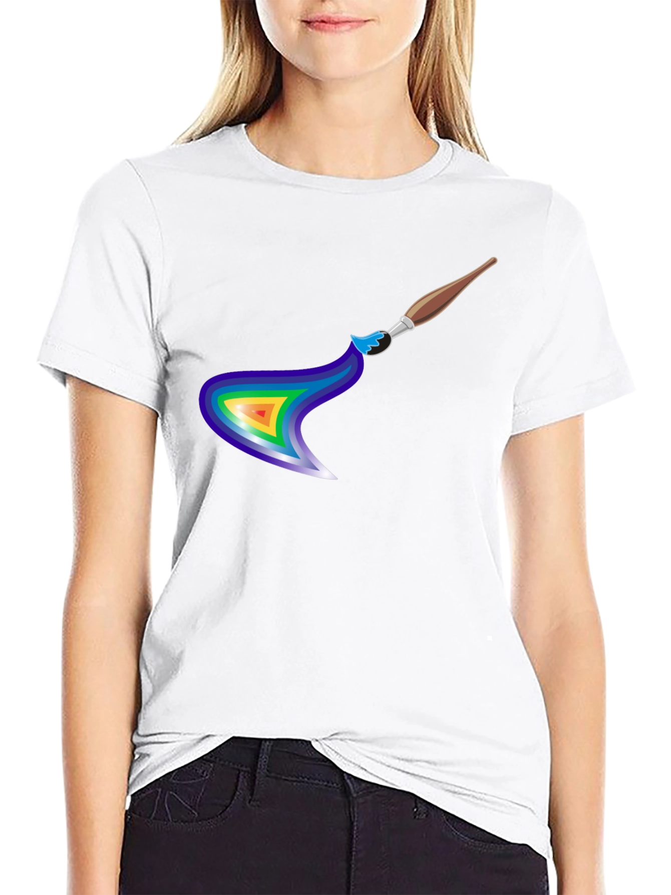 Rainbow Paintbrush T-Shirt