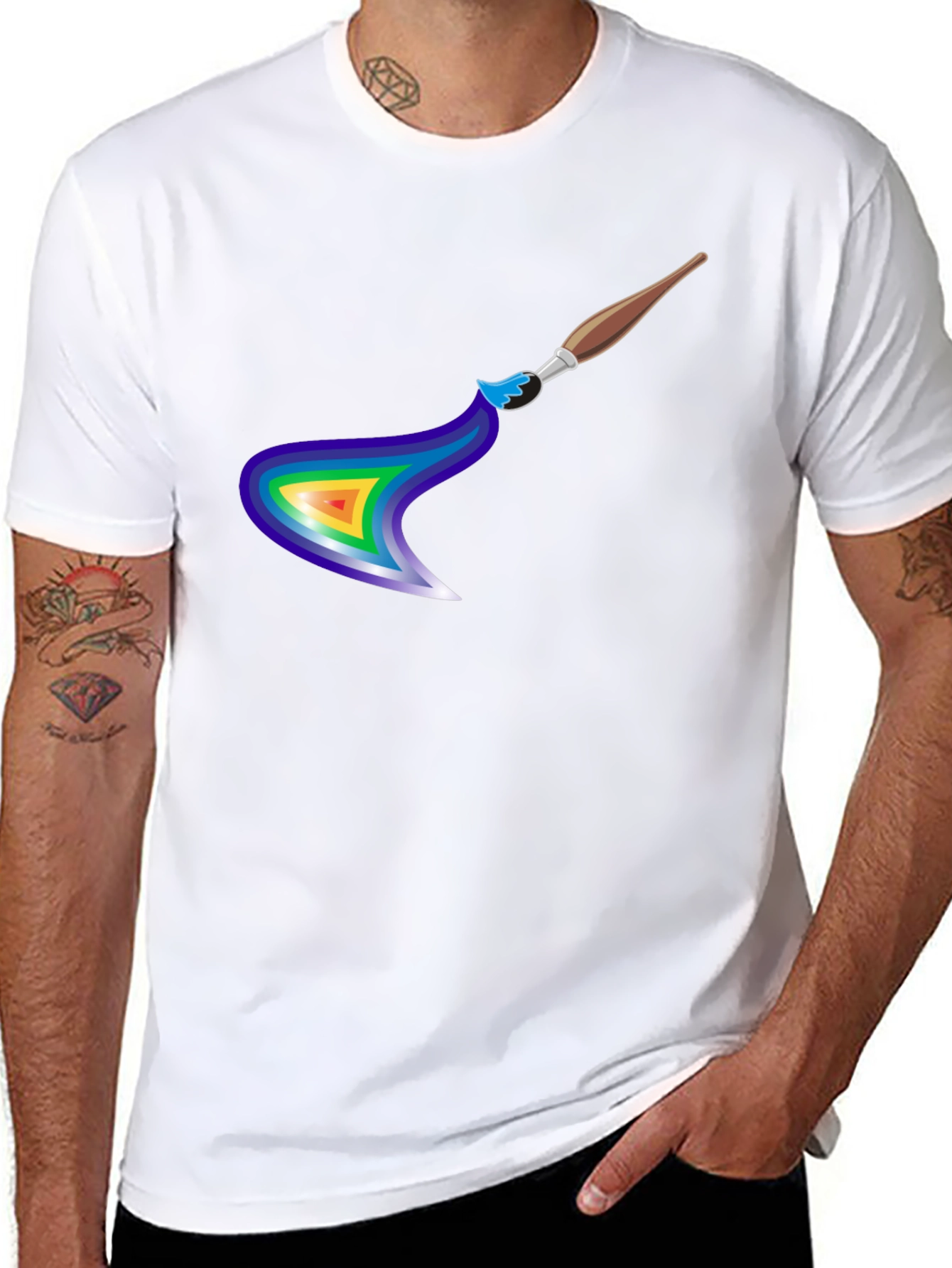 Rainbow Paintbrush T-Shirt