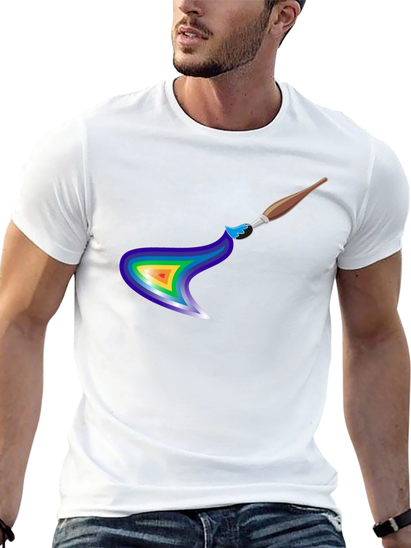 Rainbow Paintbrush T-Shirt