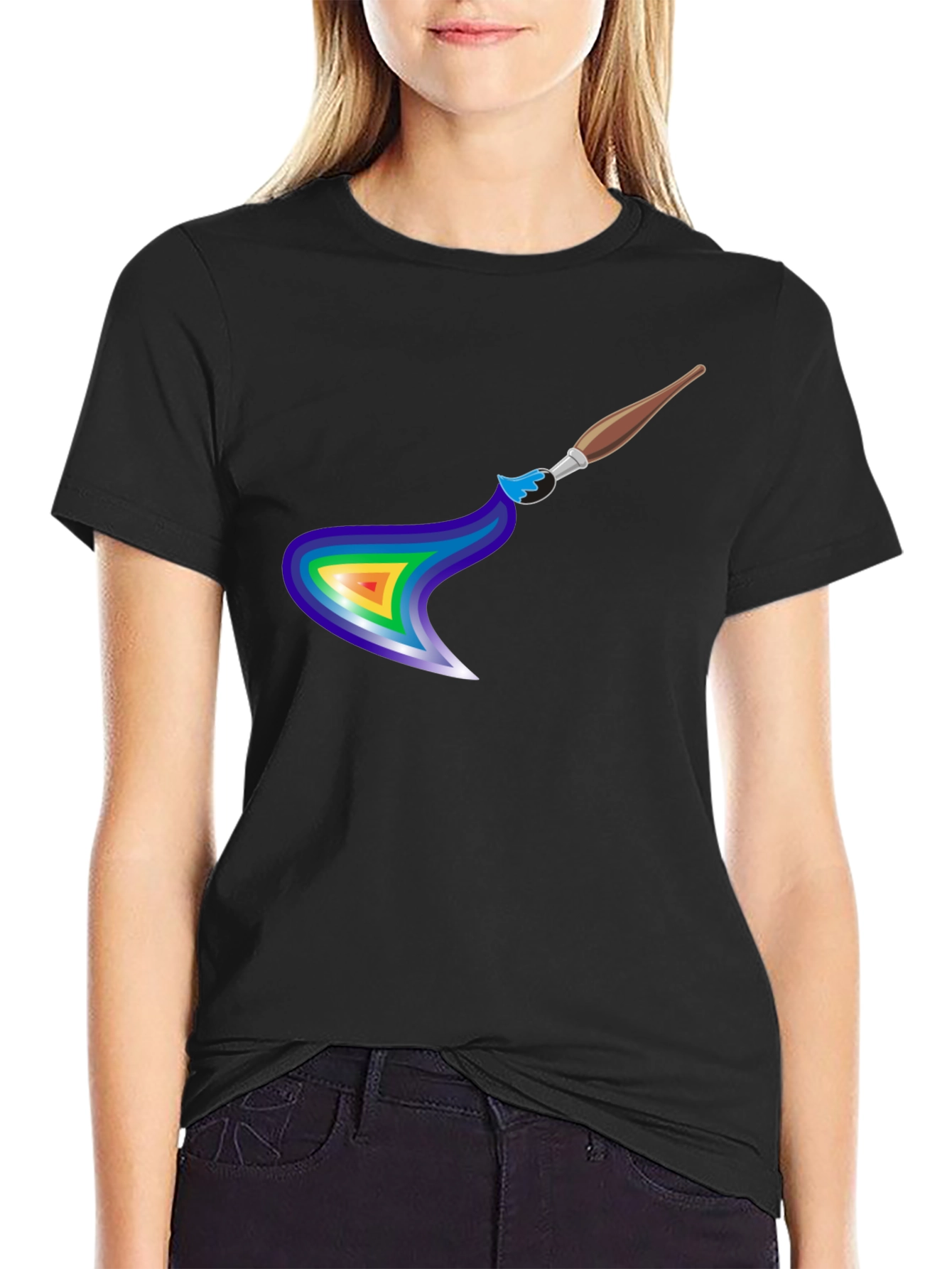 Rainbow Paintbrush T-Shirt