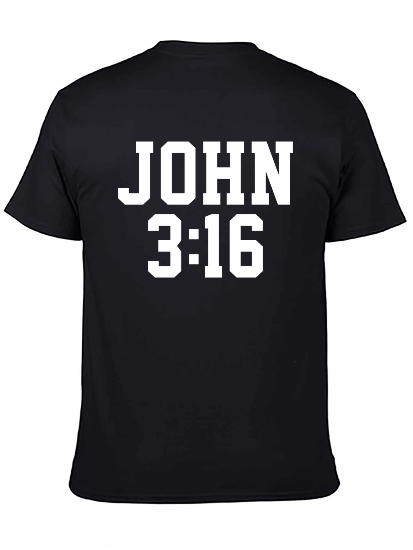 John 3:16 Black Christian T-Shirt