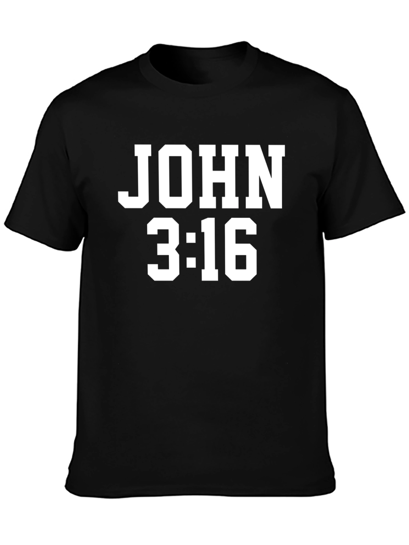 John 3:16 Black Christian T-Shirt