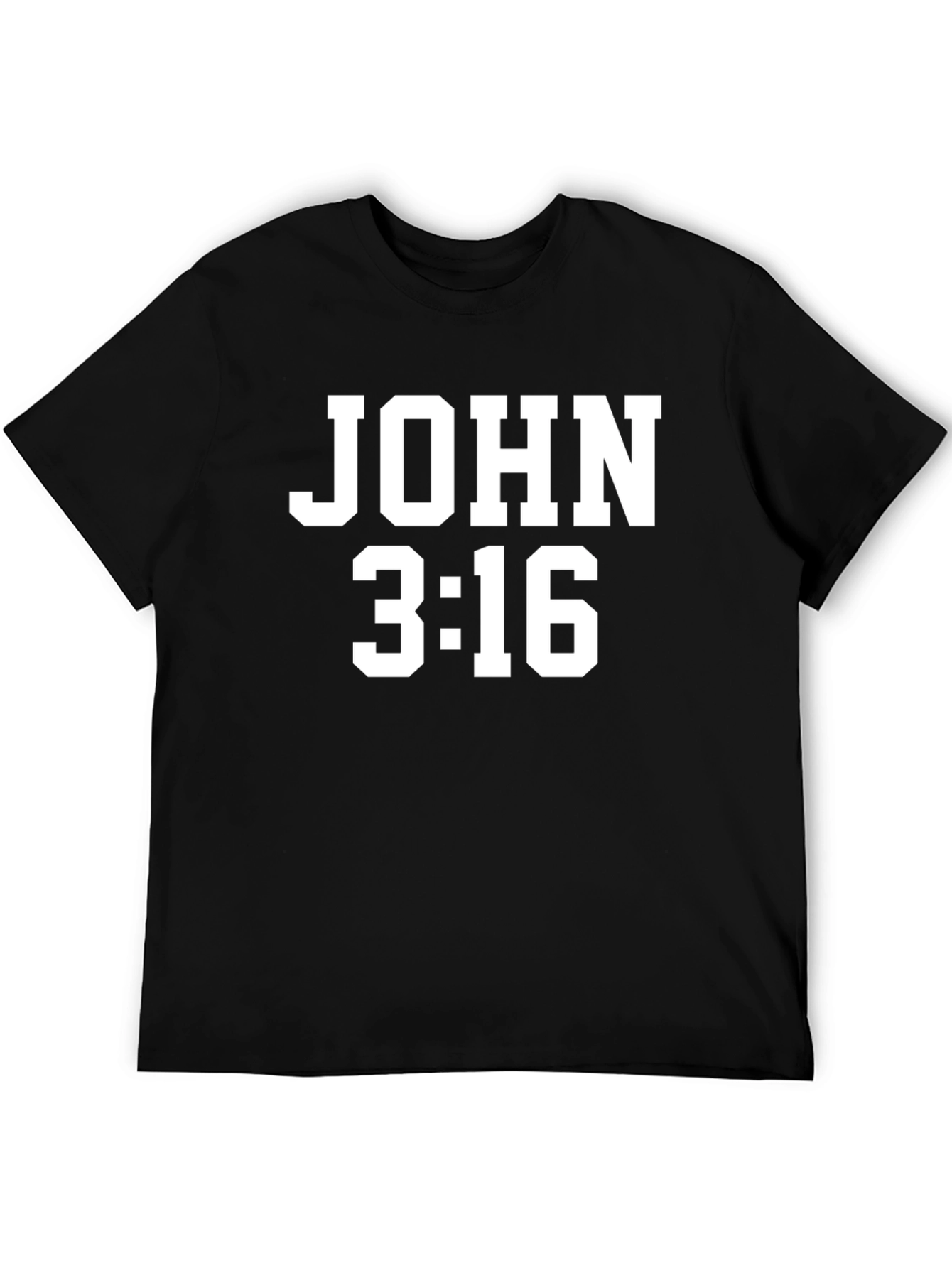 John 3:16 Black Christian T-Shirt