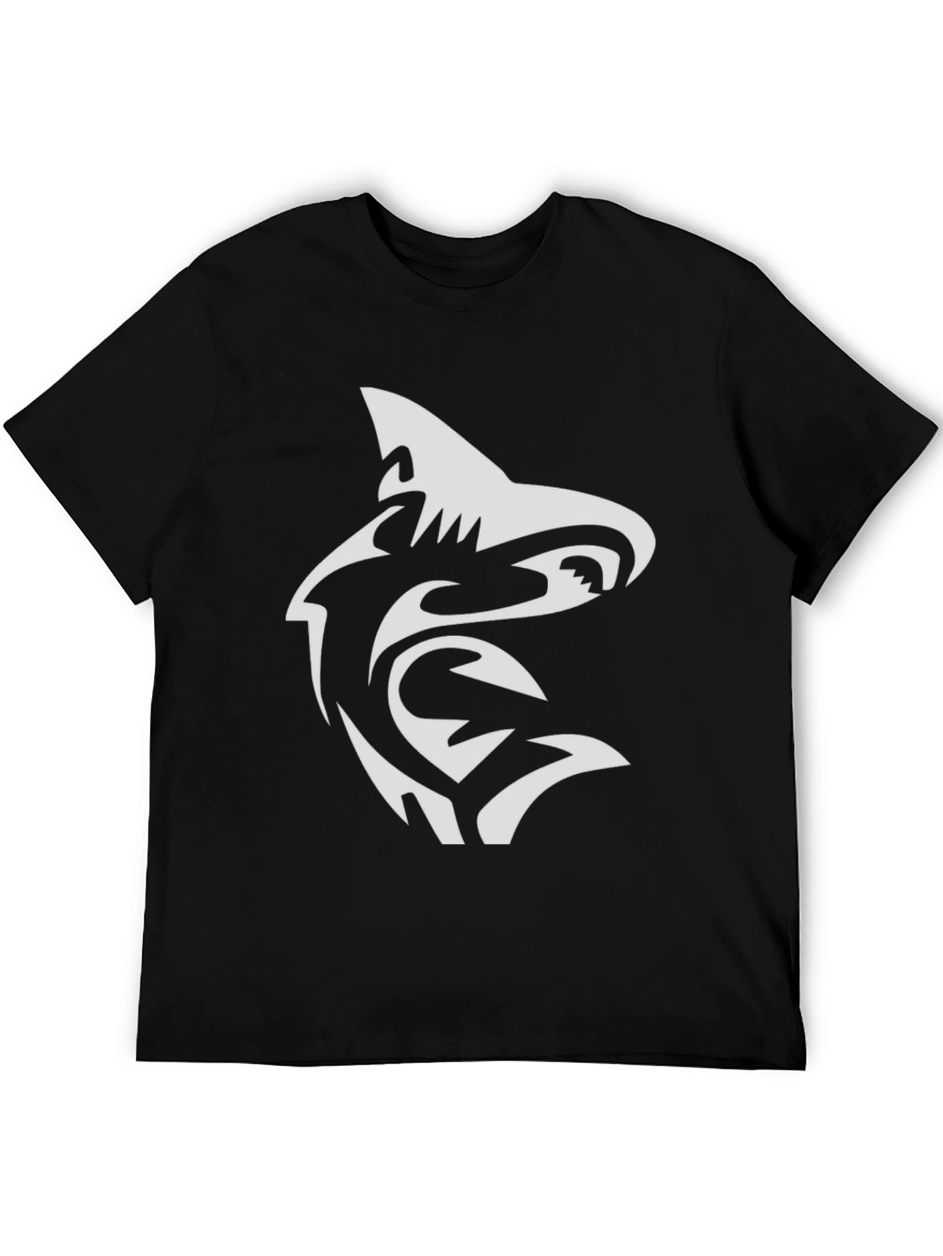 Black Shark Graphic Tee - Stylish Mens T-Shirt