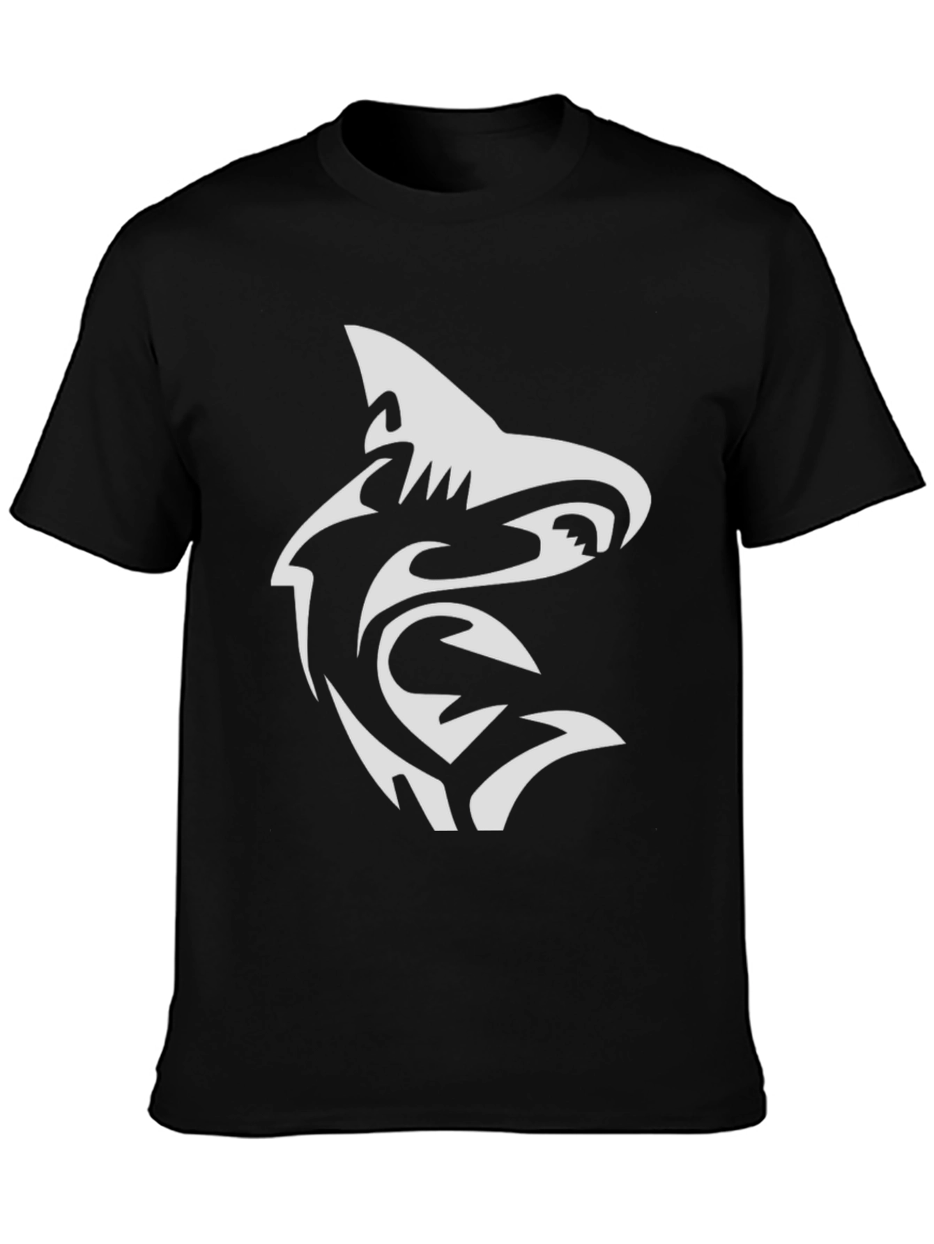Black Shark Graphic Tee - Stylish Mens T-Shirt