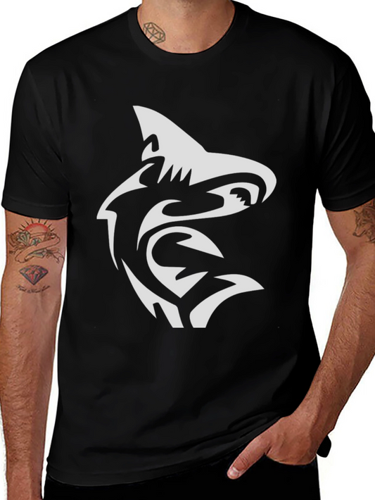 Black Shark Graphic Tee - Stylish Mens T-Shirt