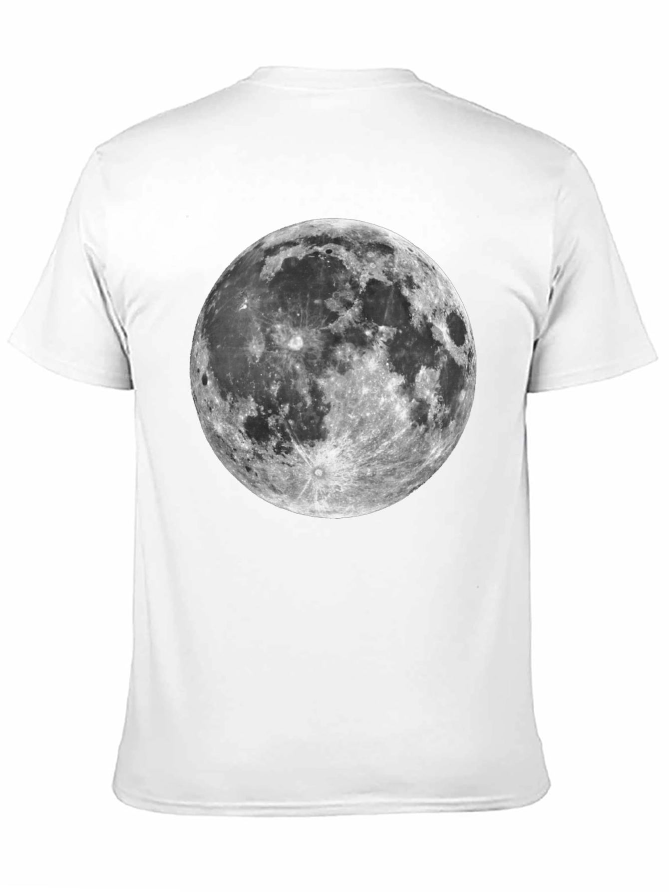 Lunar Print Tee - Black Cotton Moon Graphic T-Shirt