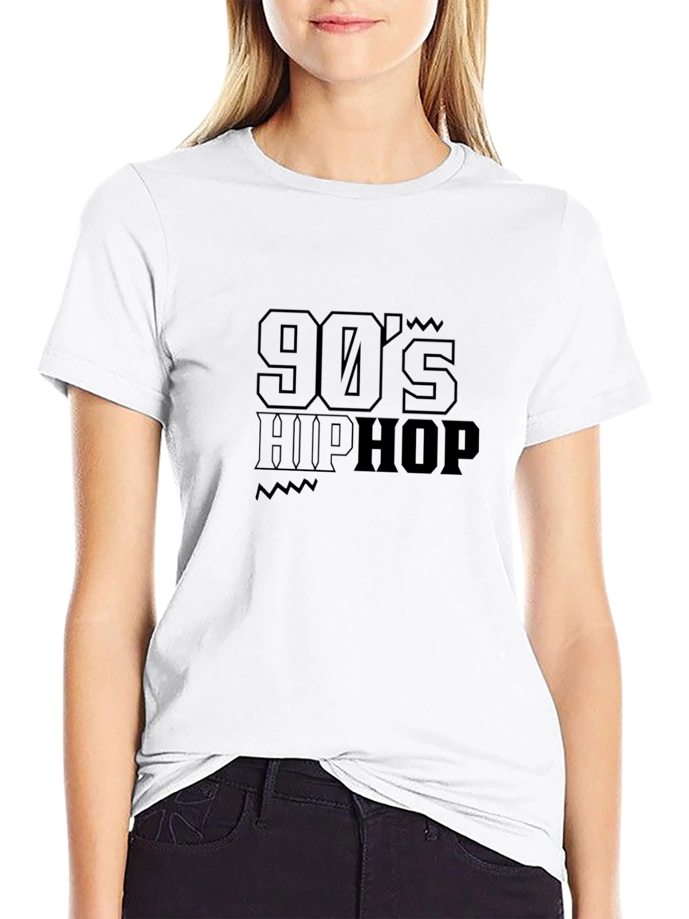 90s Hip Hop Black Graphic Tee