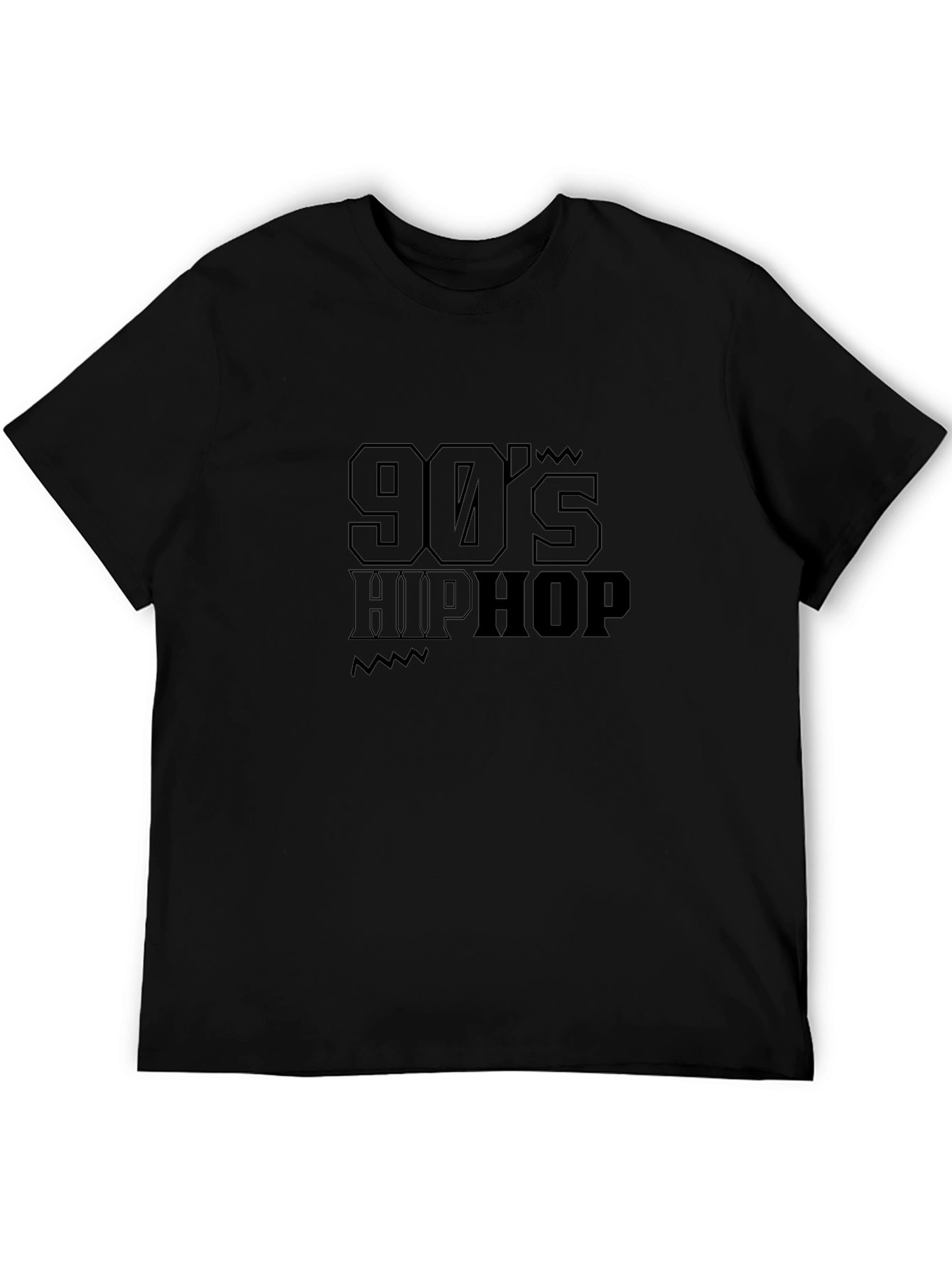 90s Hip Hop Black Graphic Tee