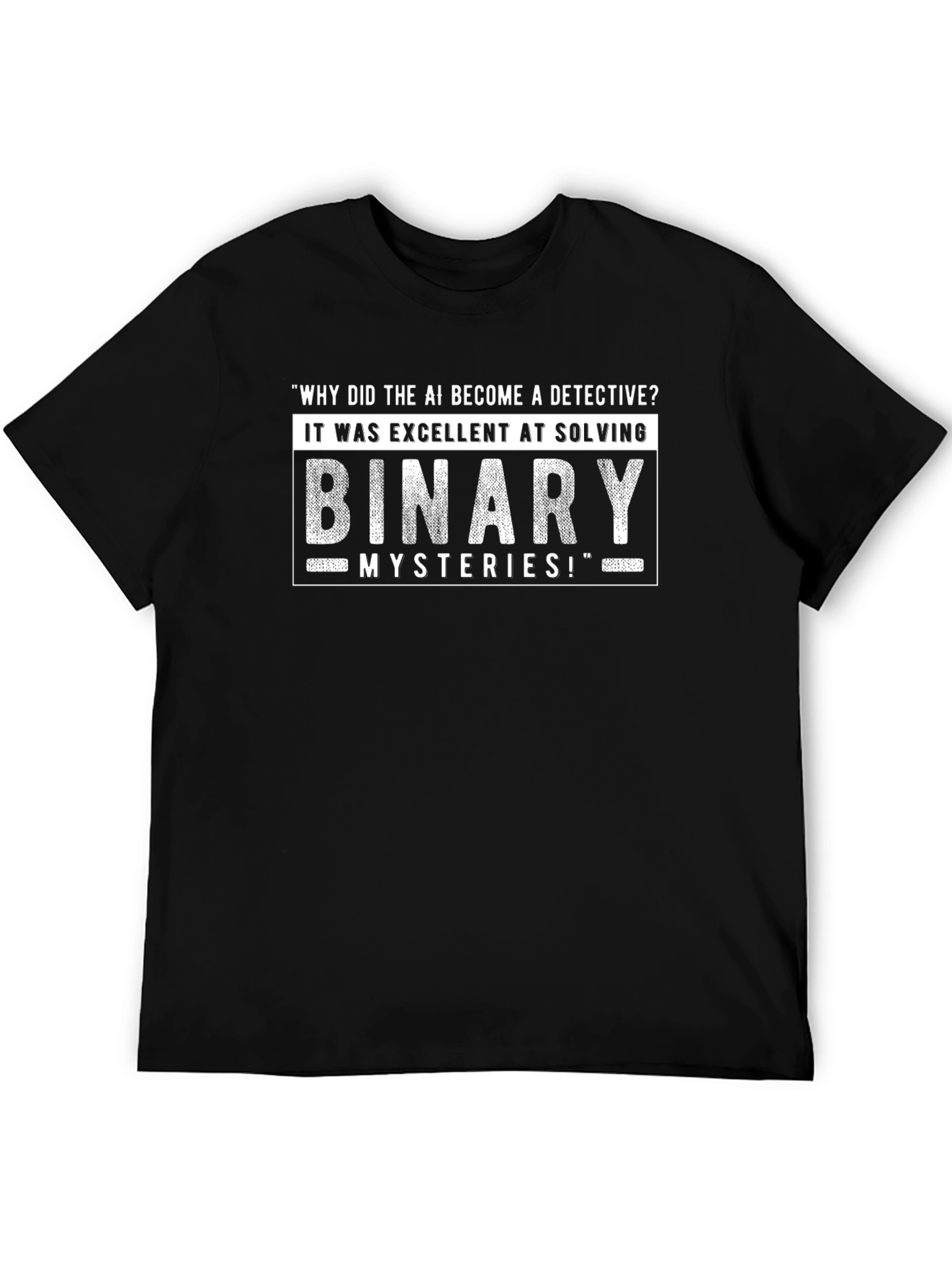 AI Detective Binary Mysteries Graphic T-Shirt
