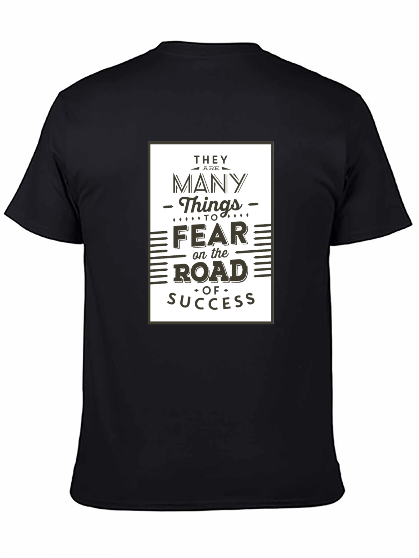Road to Success Graphic Tee - Motivational Black T-Shirt