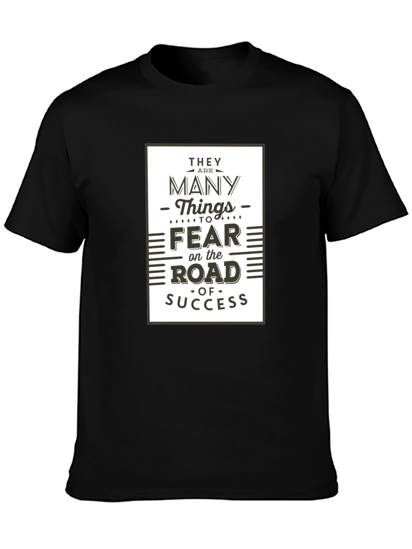 Road to Success Graphic Tee - Motivational Black T-Shirt