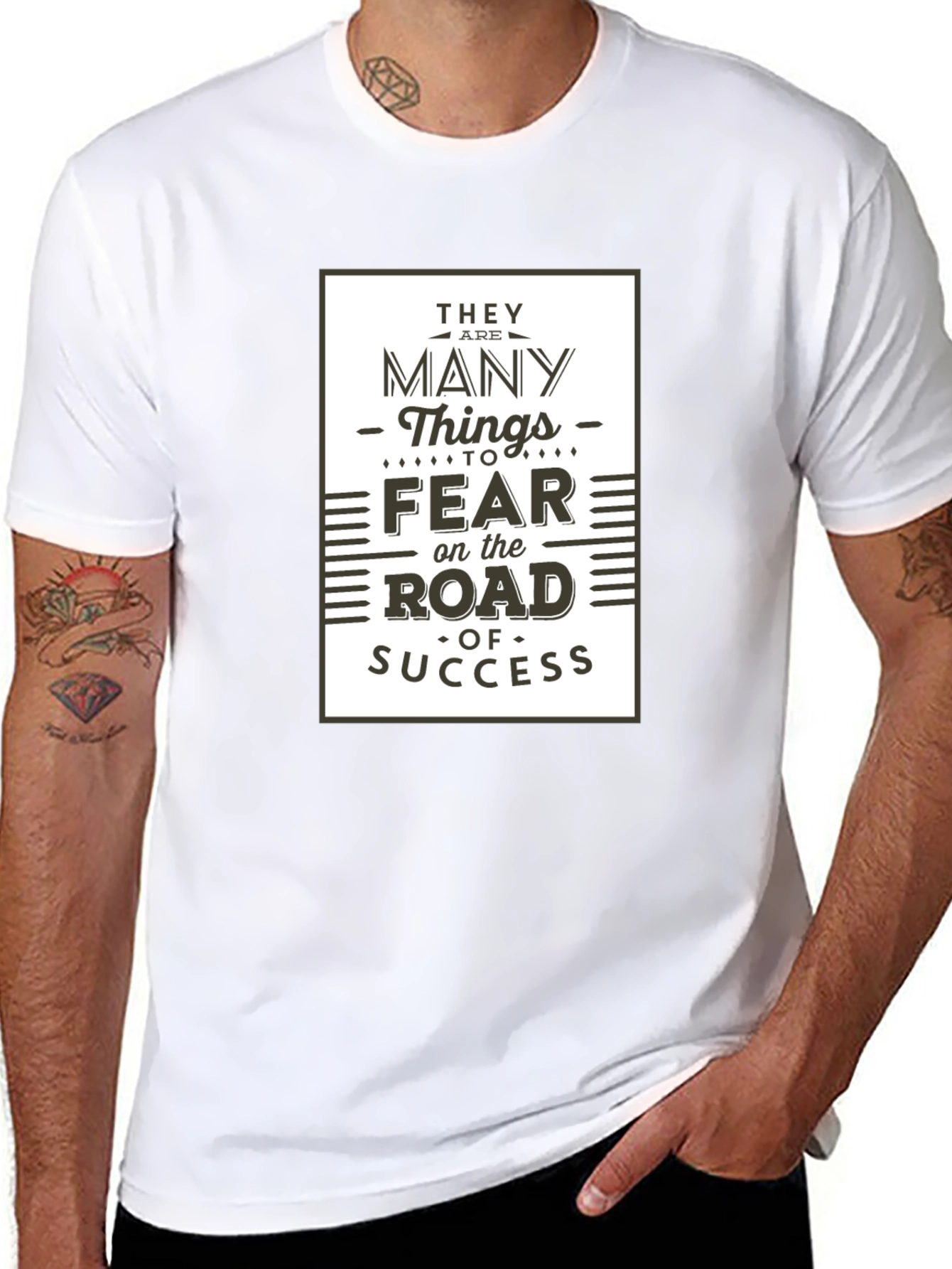 Road to Success Graphic Tee - Motivational Black T-Shirt