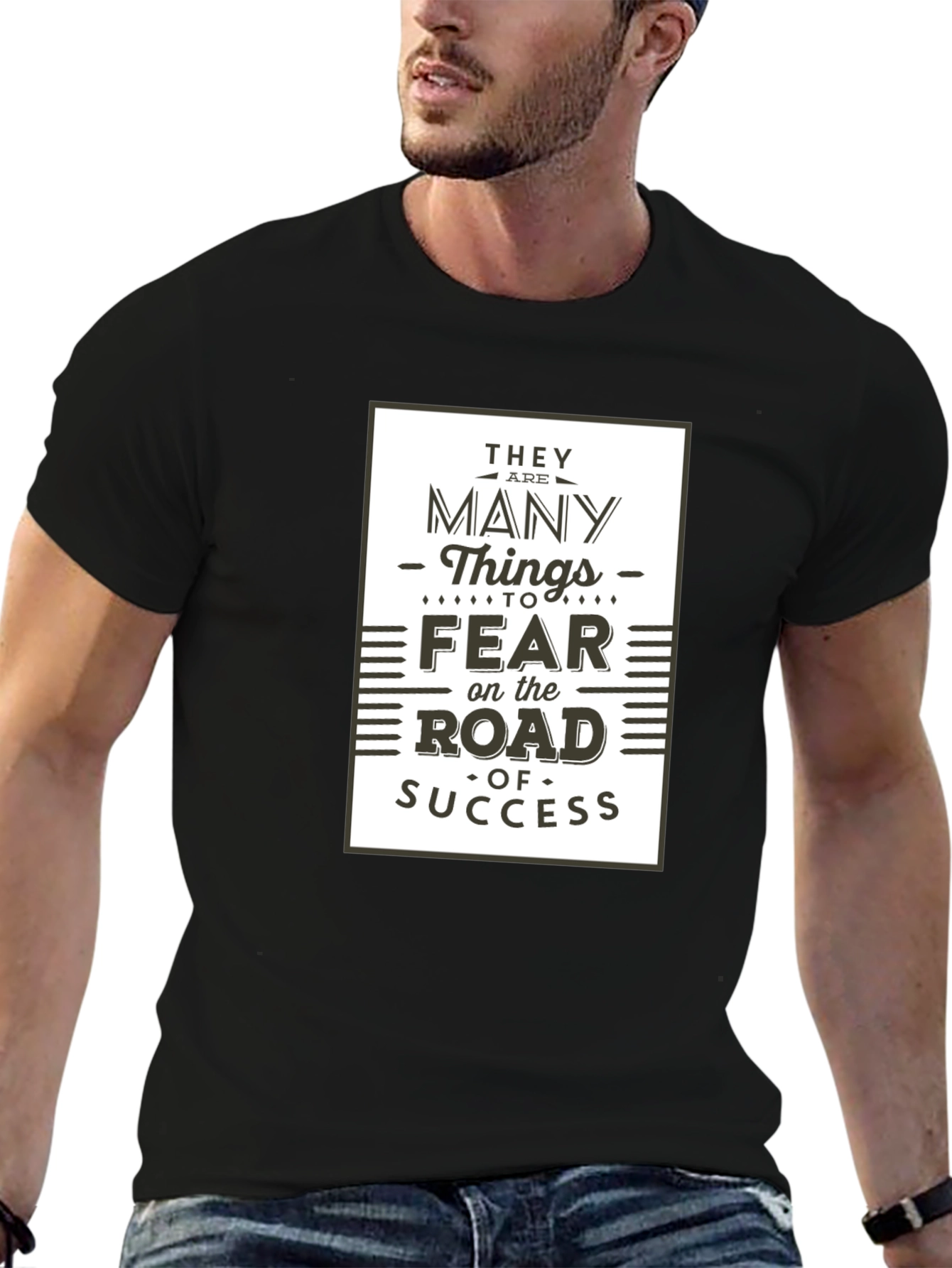 Road to Success Graphic Tee - Motivational Black T-Shirt