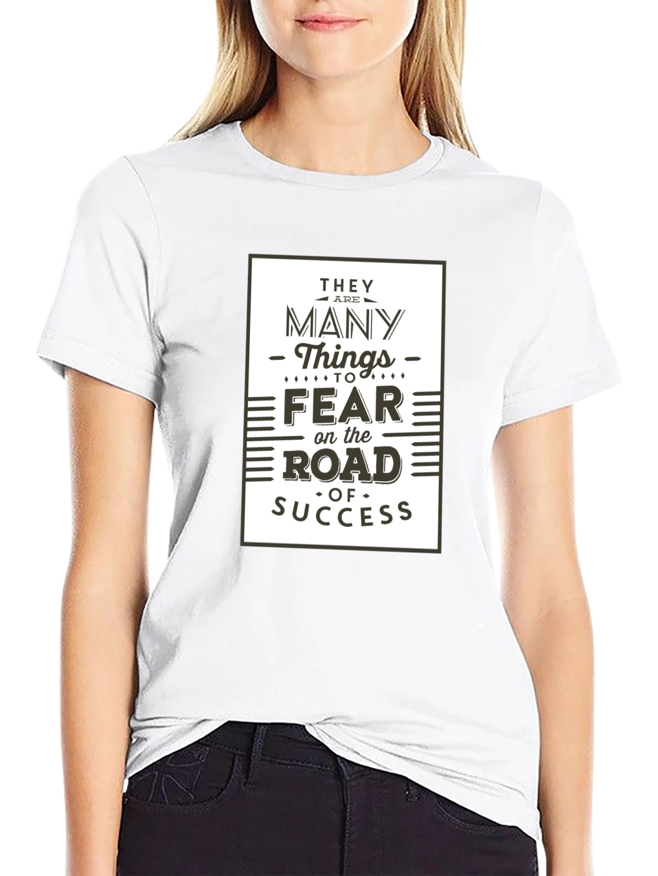 Road to Success Graphic Tee - Motivational Black T-Shirt