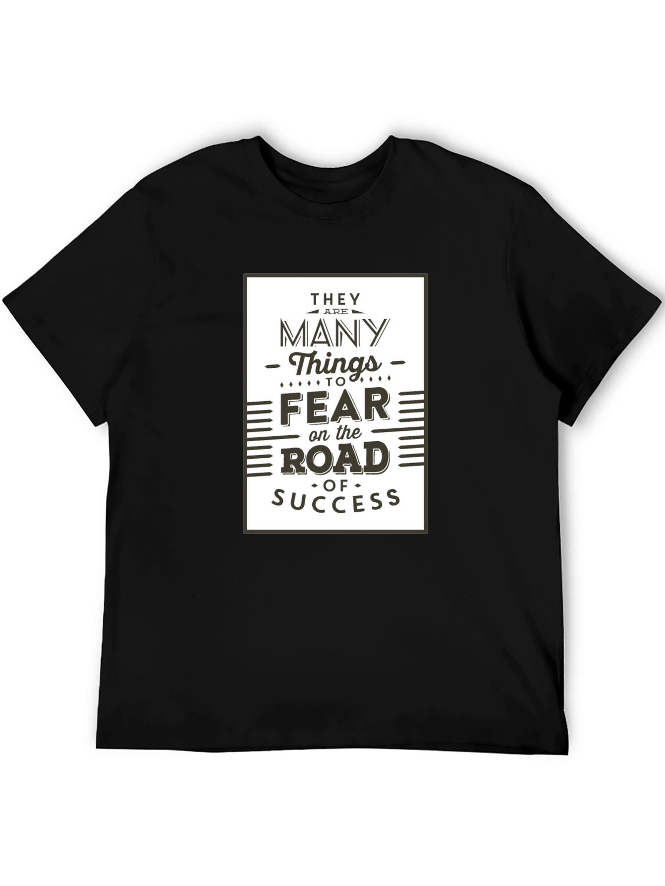 Road to Success Graphic Tee - Motivational Black T-Shirt