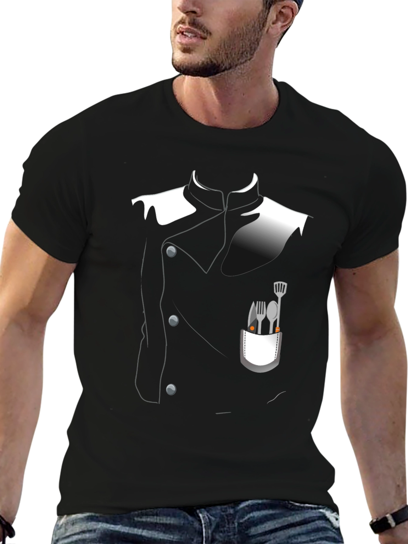 Chef Costume T-Shirt - Realistic Culinary Design