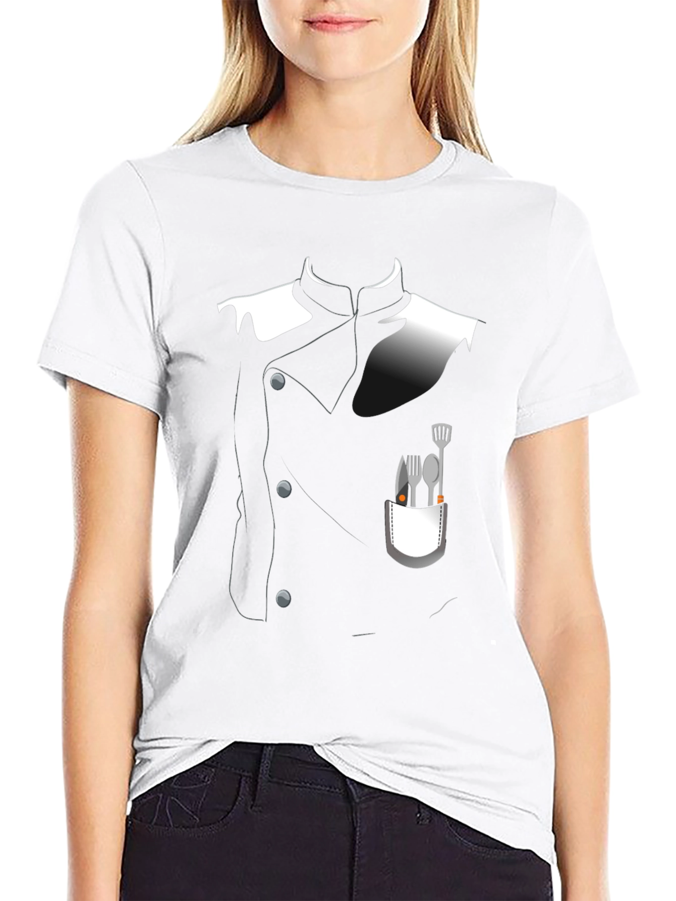 Chef Costume T-Shirt - Realistic Culinary Design