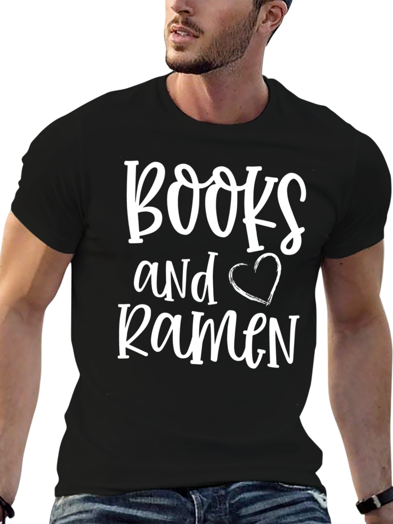 Books and Ramen Graphic T-Shirt