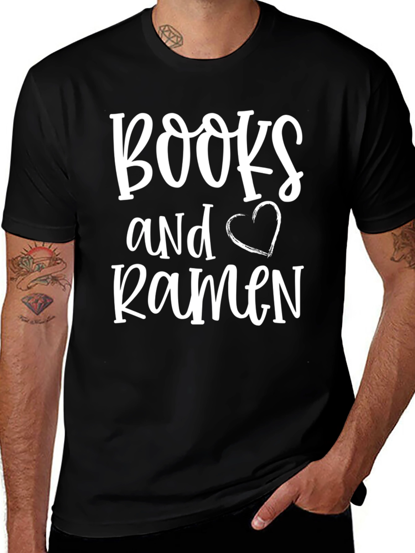Books and Ramen Graphic T-Shirt