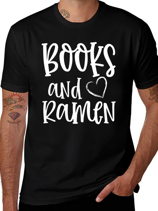 Books and Ramen Graphic T-Shirt