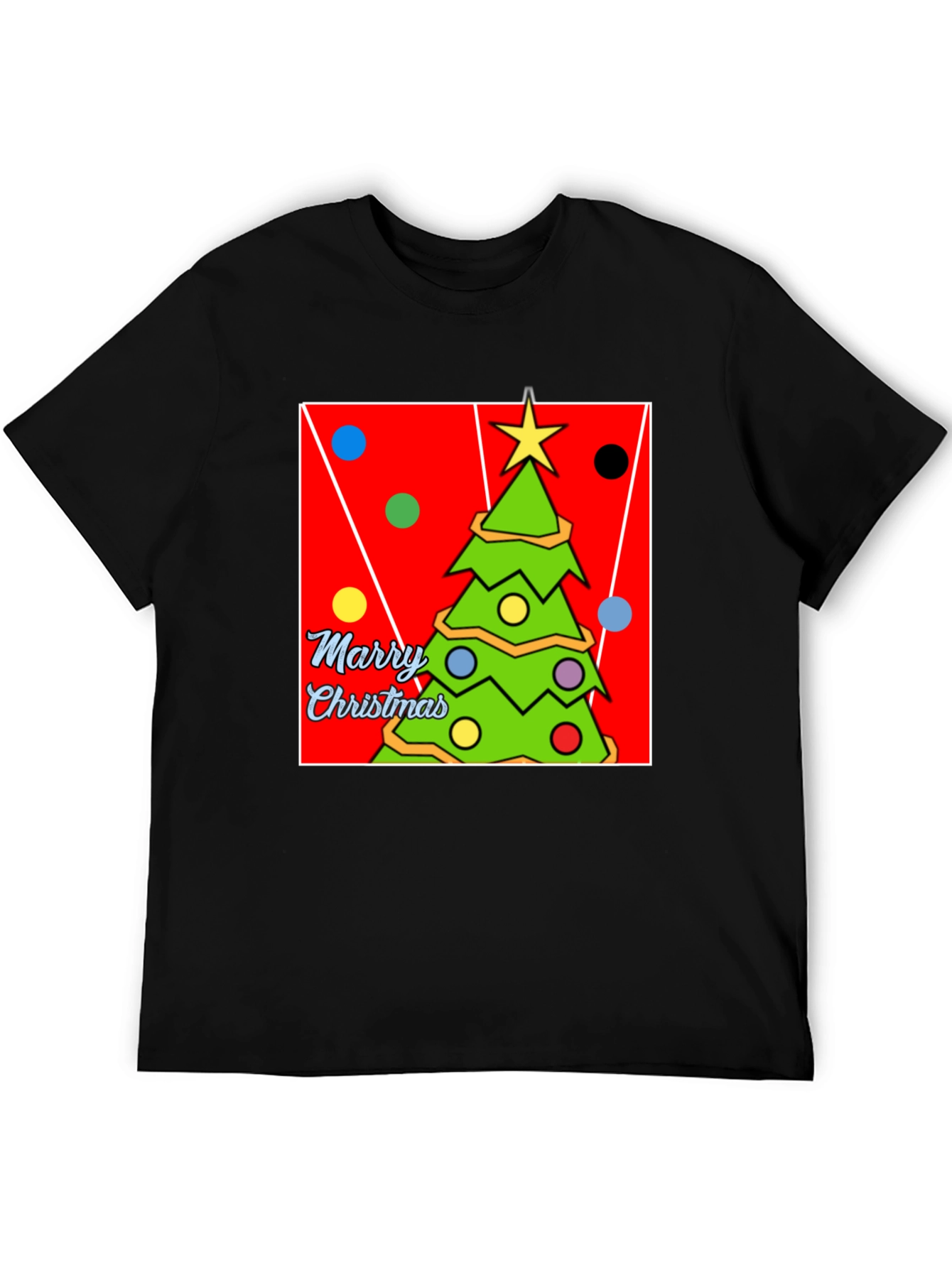 Festive Christmas Tree Graphic T-Shirt
