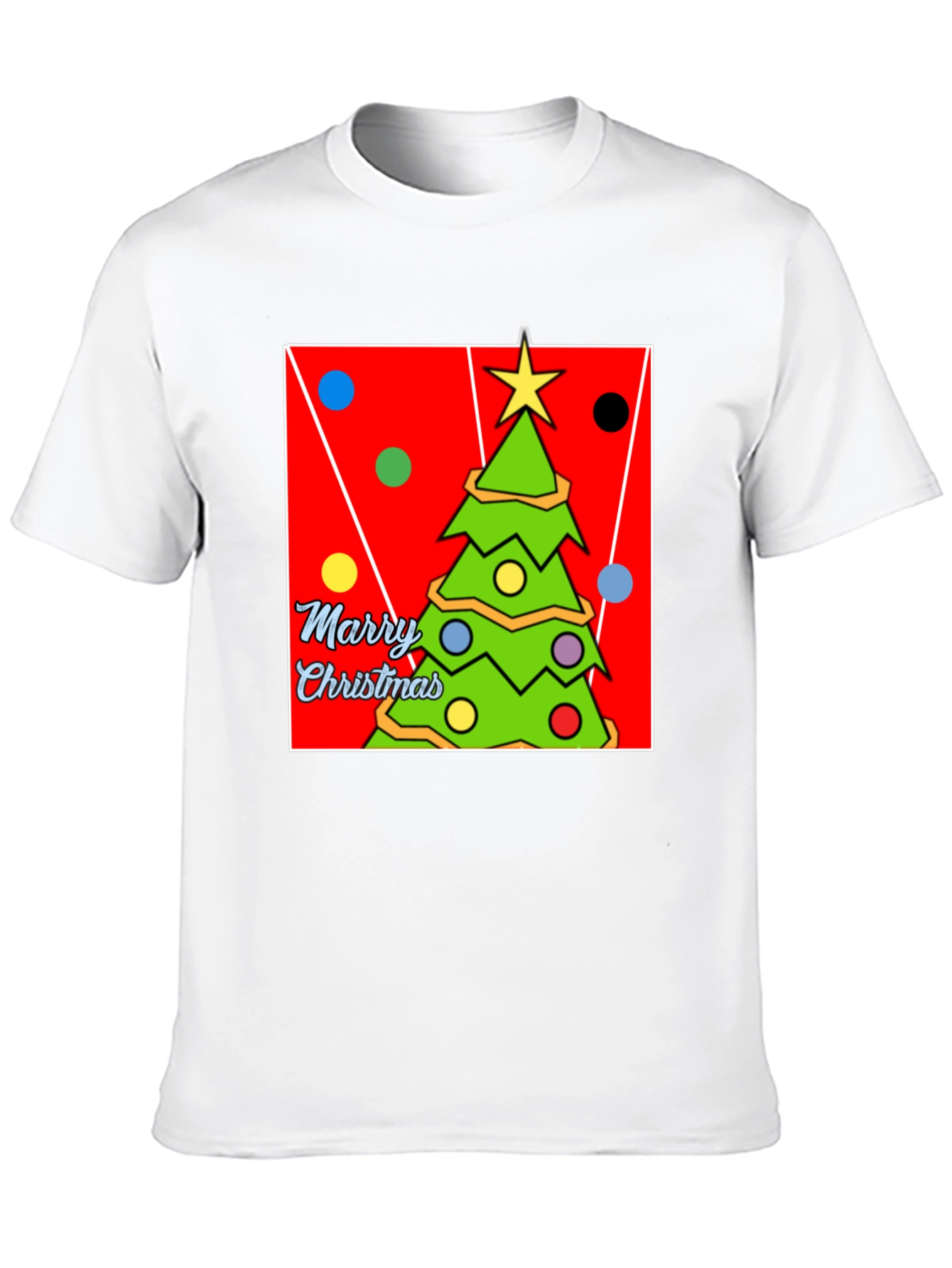Festive Christmas Tree Graphic T-Shirt