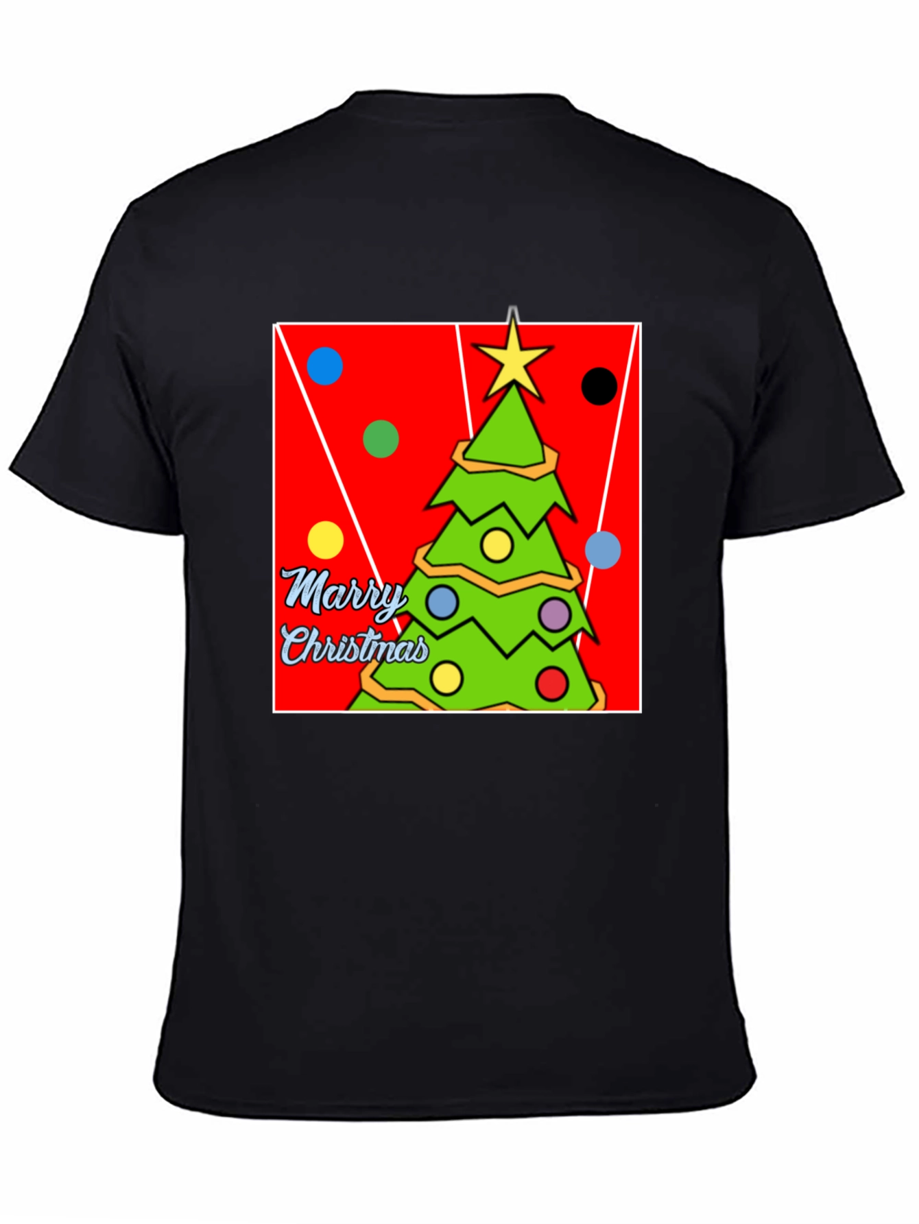 Festive Christmas Tree Graphic T-Shirt