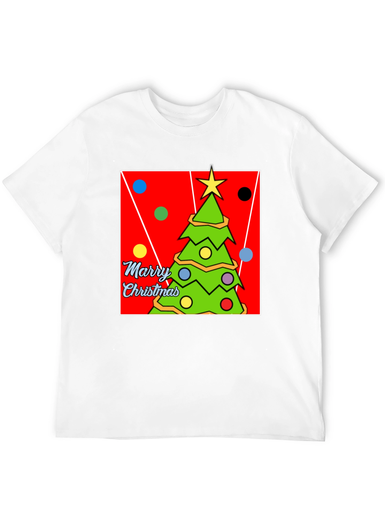 Festive Christmas Tree Graphic T-Shirt