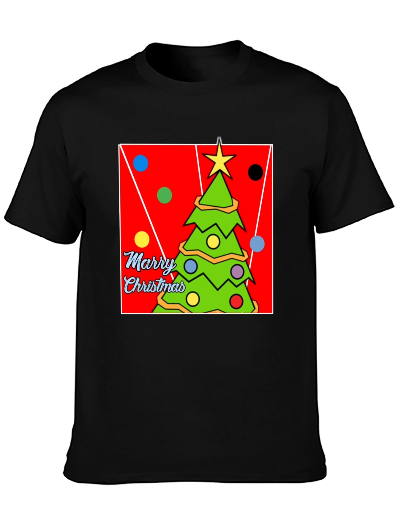 Festive Christmas Tree Graphic T-Shirt