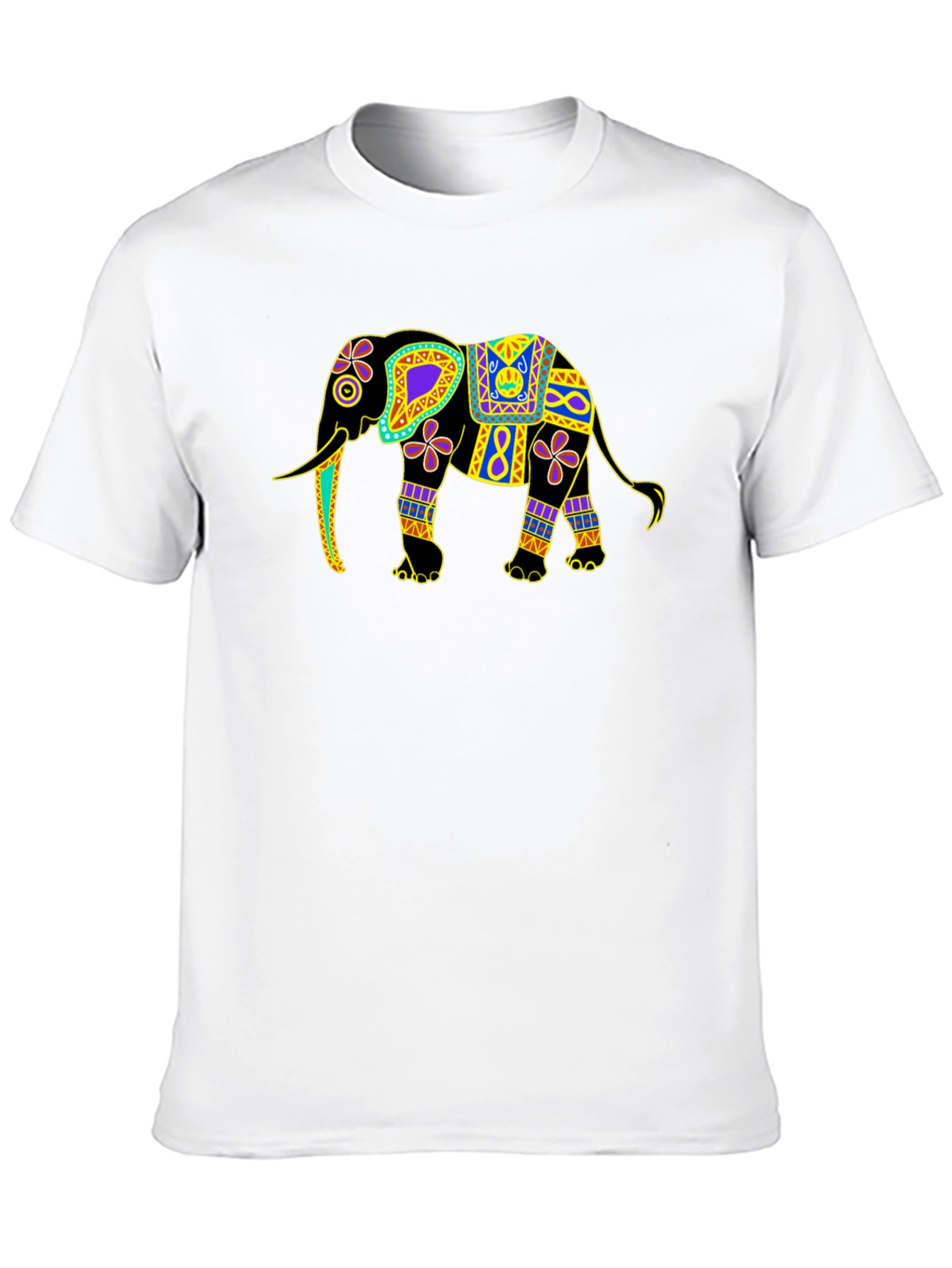 Elephant Graphic Print Black Tee