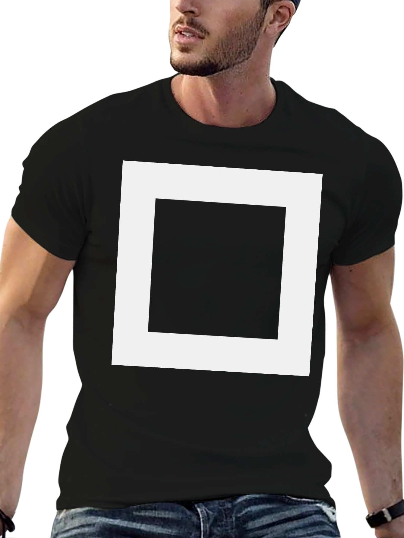 Square Graphic Black T-Shirt