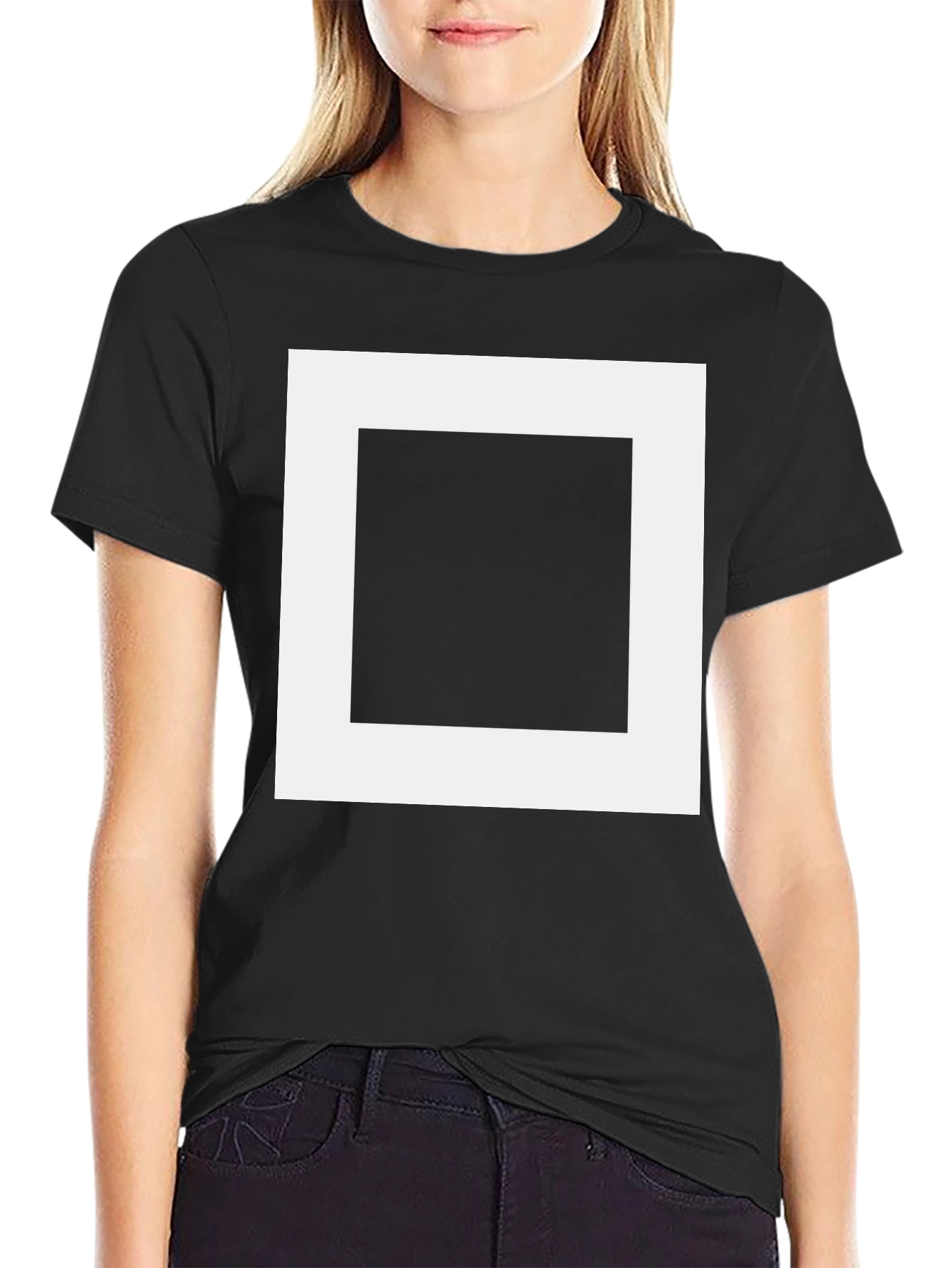 Square Graphic Black T-Shirt