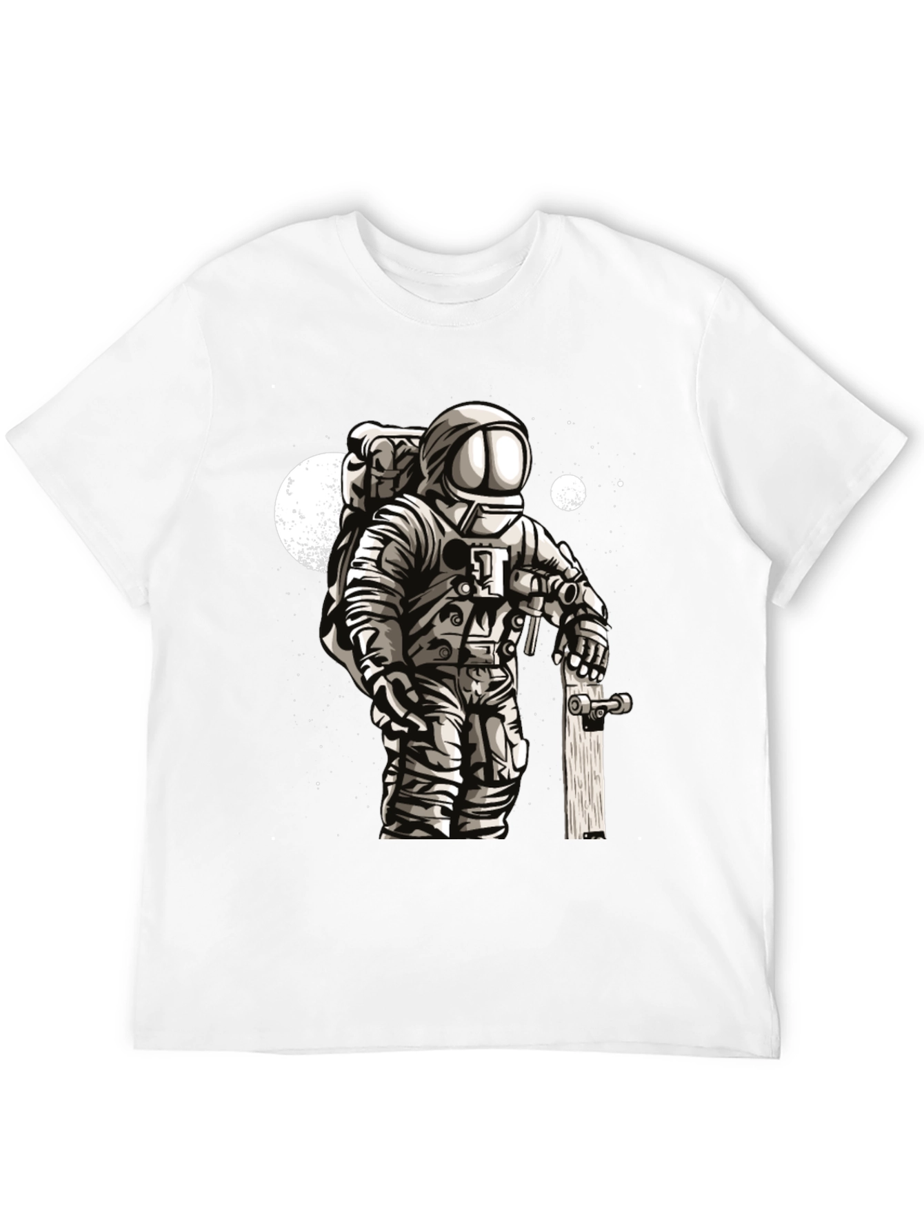 Astronaut Skateboarder Graphic Tee - Cool Space T-Shirt