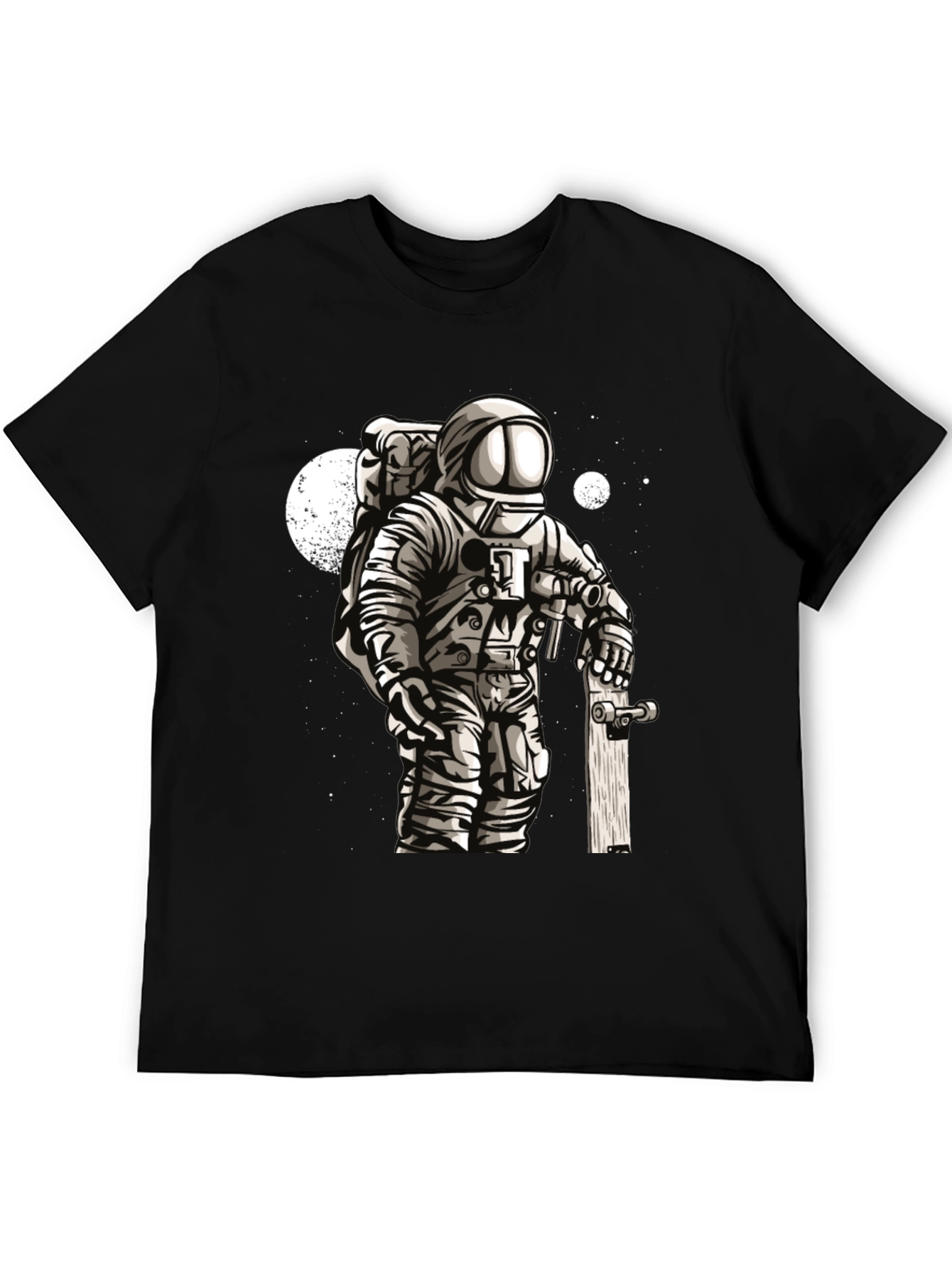 Astronaut Skateboarder Graphic Tee - Cool Space T-Shirt