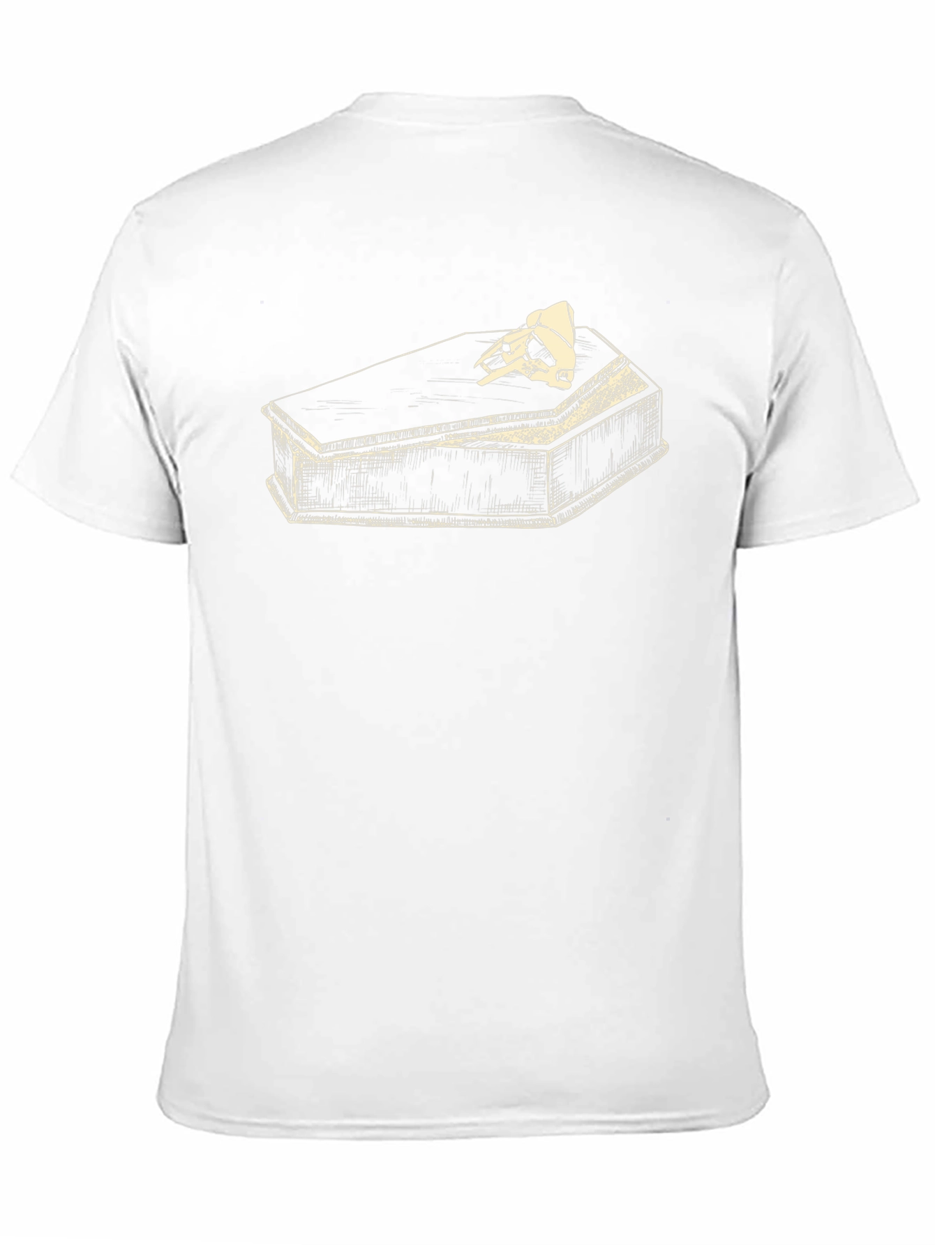 Skull Coffin Graphic T-Shirt - Black