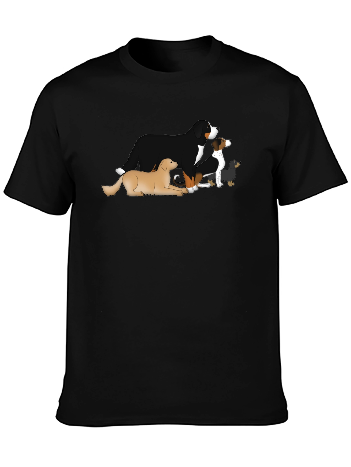 Dog Breed T-Shirt - Black Cotton Blend